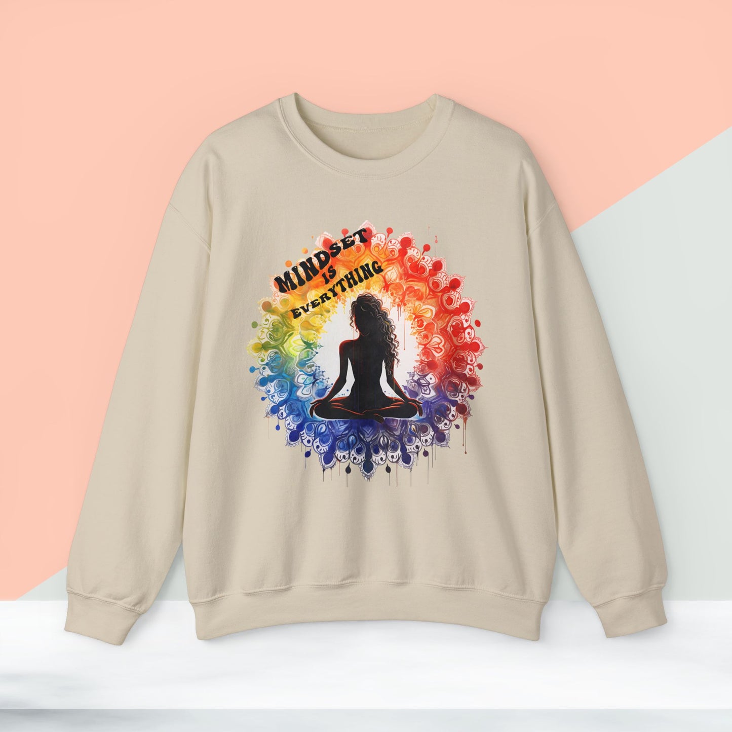 Mindset Is Everything Yoga unisex heavy blend crewneck sweatshirt,Yoga workout Sweatshirt,Yoga lovers Sweatshirt, Yoga Instructor Gift, Gym Sweatshirt, Gift For Yoga lovers, Gift For Yogi.