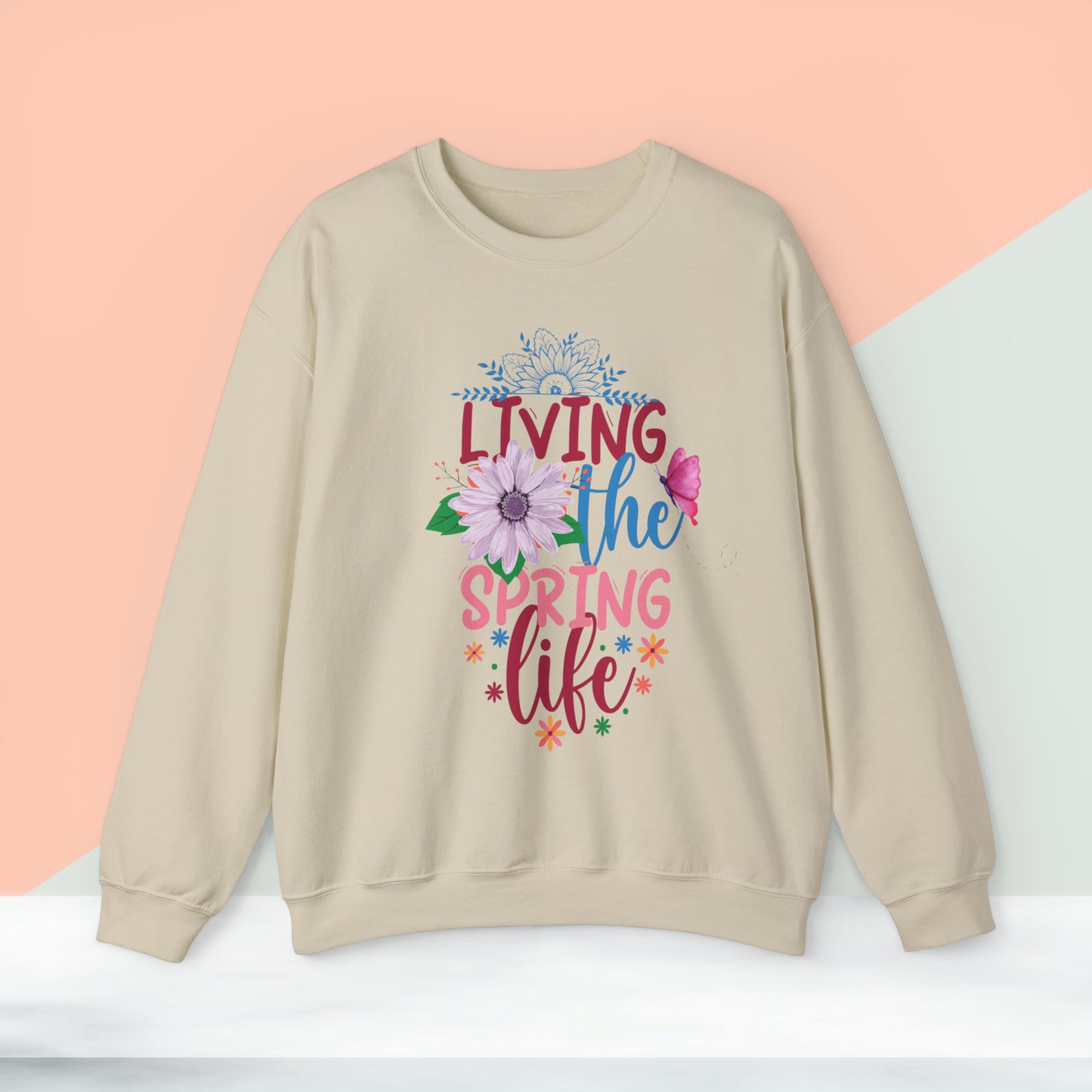 Living The Spring Time Unisex Crewneck Sweatshirt