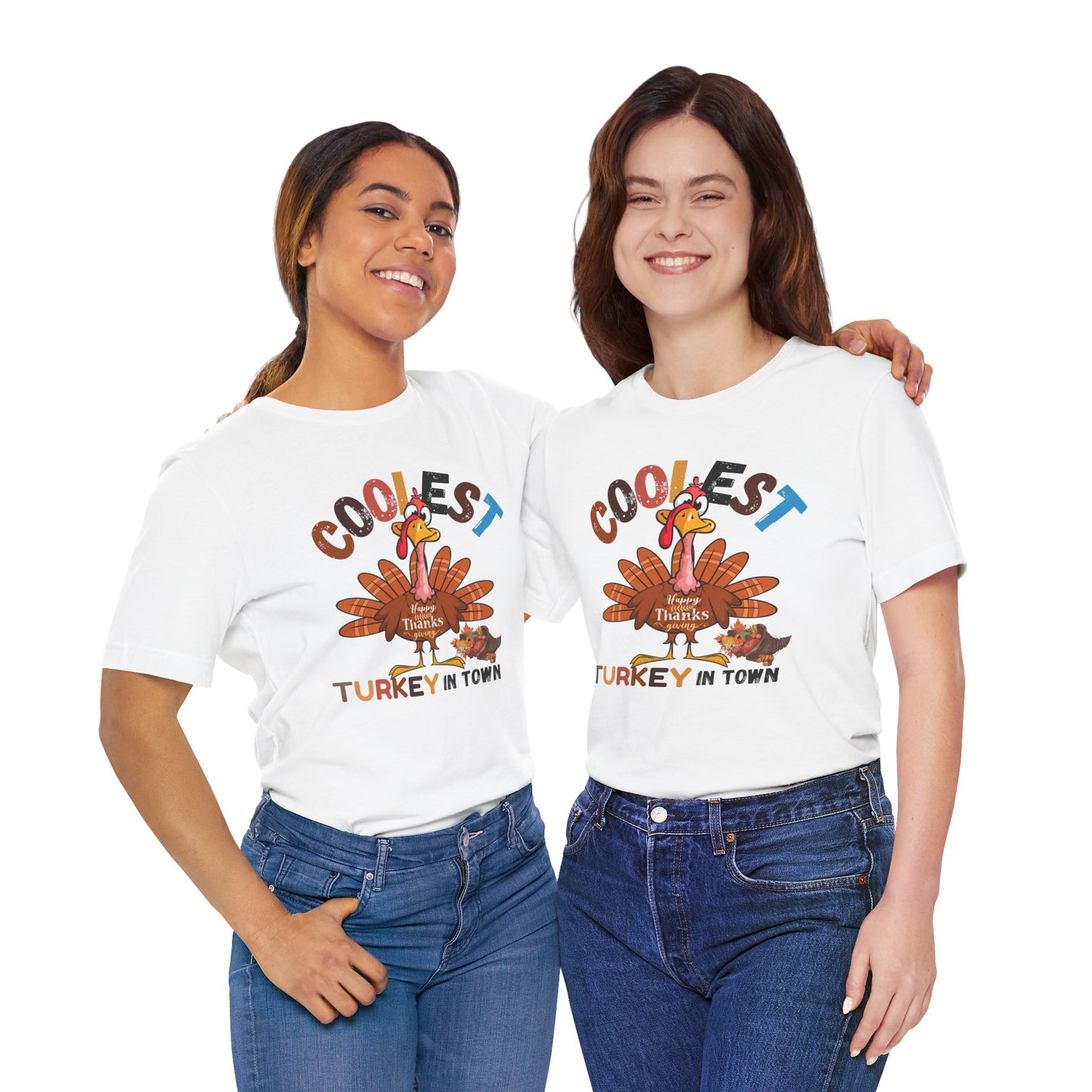 Coolest Turkey InTown T-shirt, Happy Thanksgiving T-shirt, Happy thanksgiving 2024 T-shirt, Thanksgiving Gift,Turkey Shirt, Family Thanksgiving, Holiday Outfit.