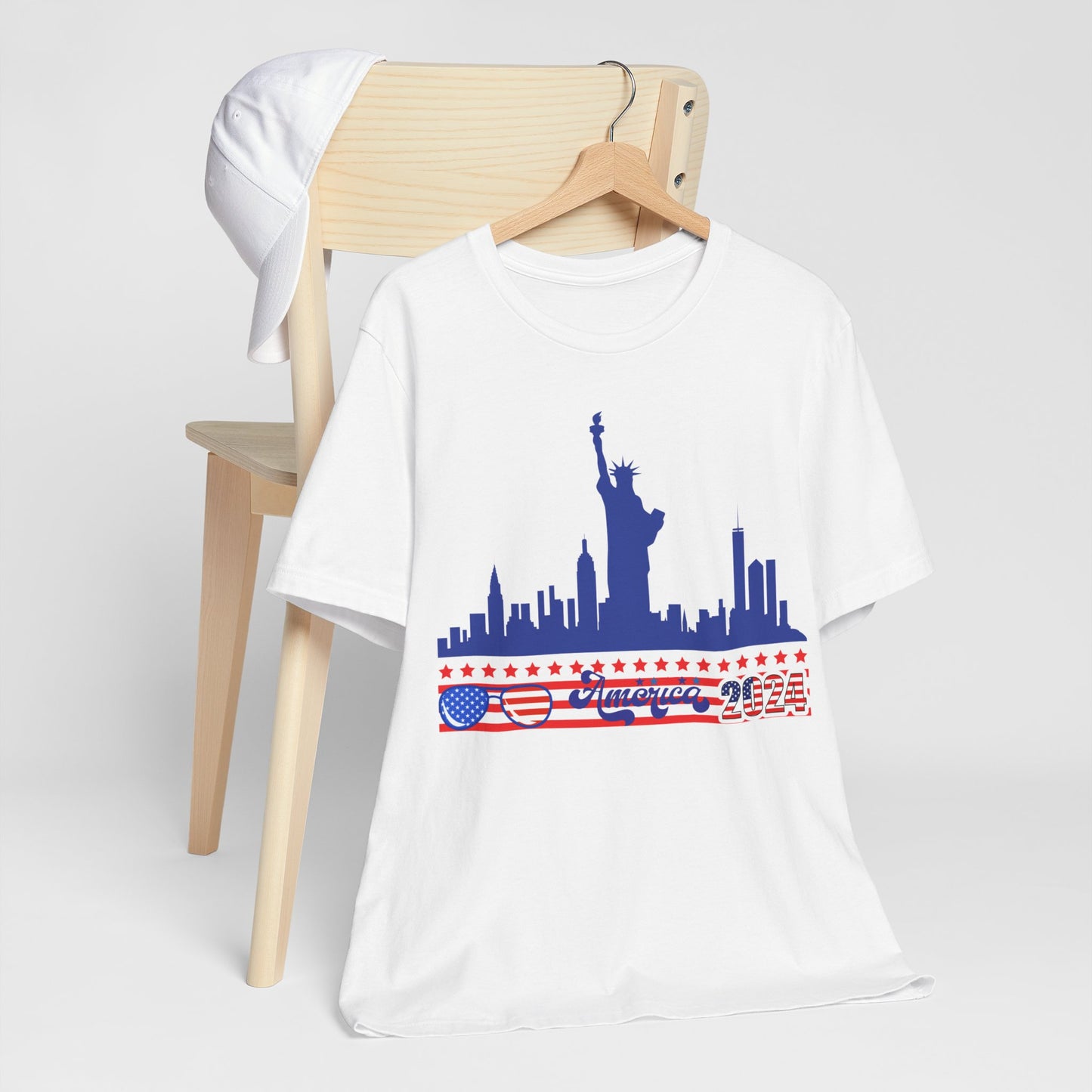 4th of July T-shirt, Sweet Land Of Liberty T-Shirt, Fourth of July unisex jersey short sleeve, America, Flag, Peace Love America. Proud To Be An American, Red White Blue.