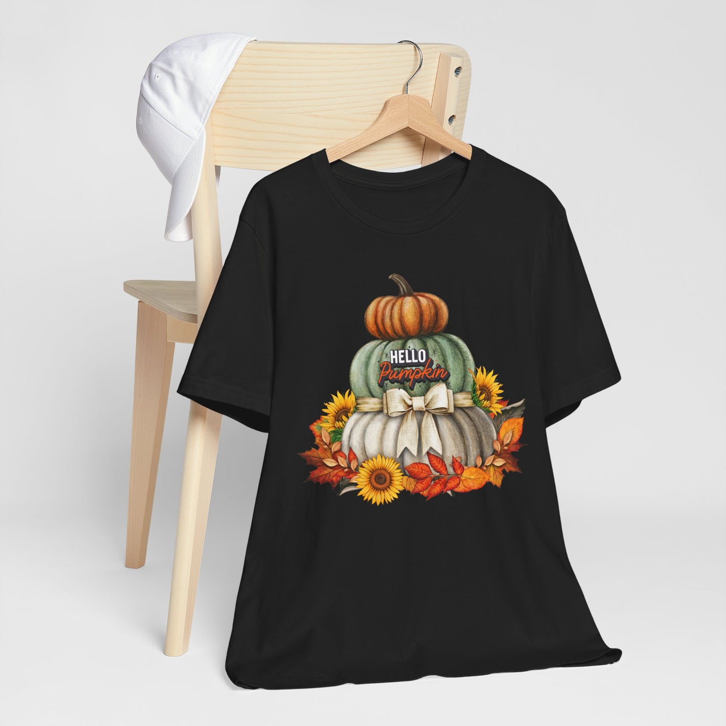 Hello Pumpkin Thanksgiving T-shirt, Happy thanksgiving 2024 T-shirt, Thanksgiving Gift,Turkey Shirt, Family Thanksgiving, Holiday Outfit.