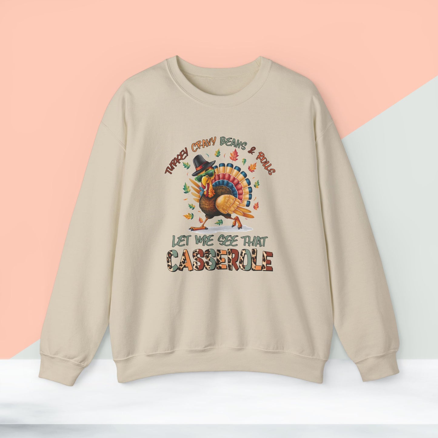 Turkey Sweatshirt, HappyThanksgiving Day Sweatshirt - Unisex Heavy Blend, Happy Thanksgiving2024 Sweatshirt, Thanksgiving Gift, Festive Sweatshirt.