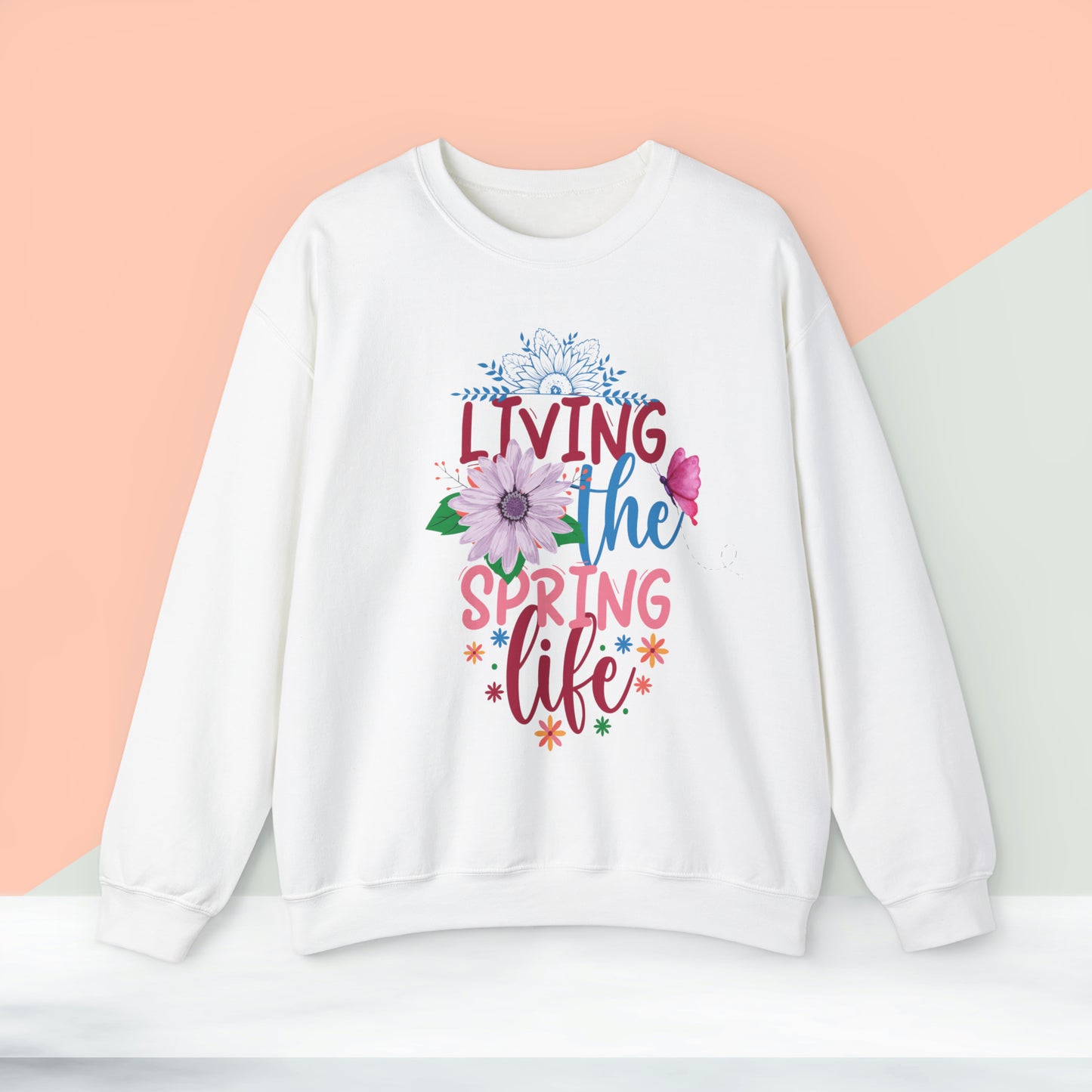 Living The Spring Time Unisex Crewneck Sweatshirt