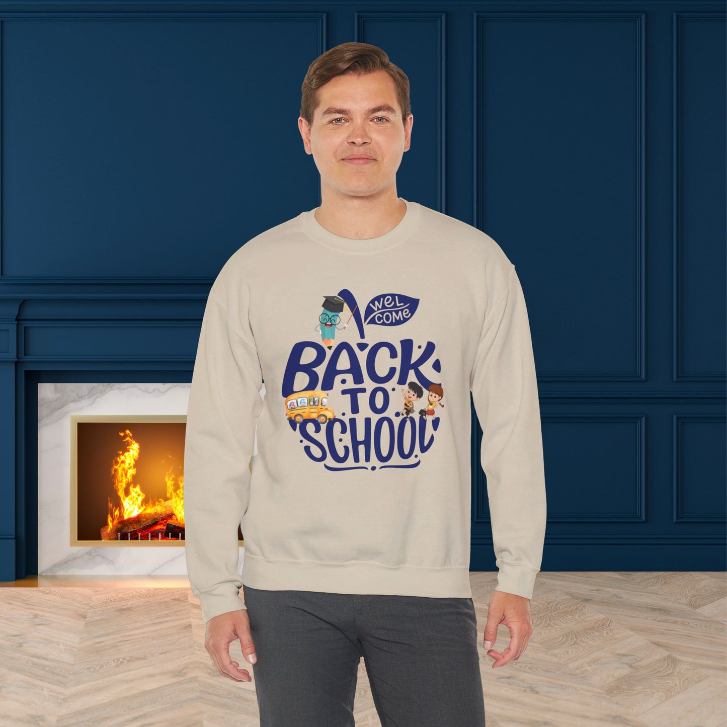 Back To school unisex heavy blend crewneck sweatshirt, We Love Teachers Sweatshirt,Teacher Back To school  Sweatshirt. First Day Vibes Sweatshirt.