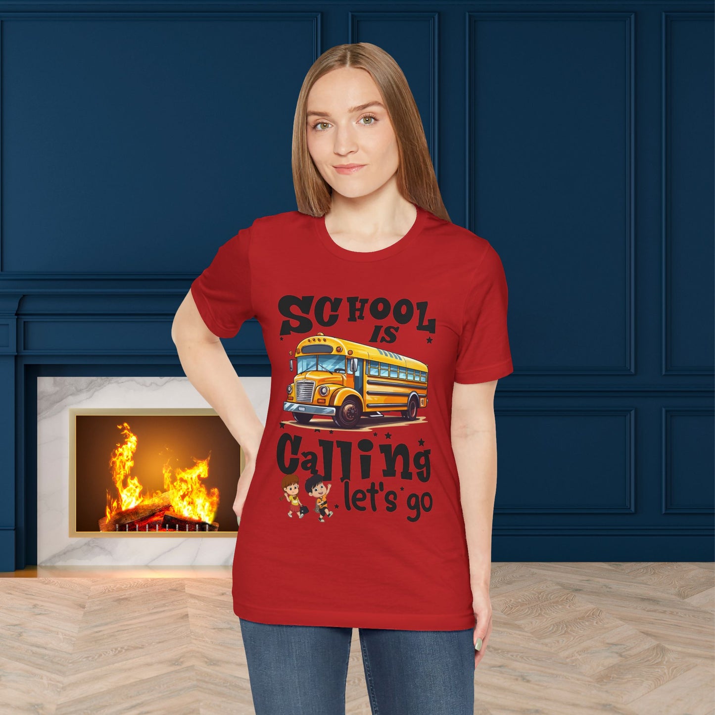 School Is calling T-shirt, First Day Of School T-Shirt, Teacher Back To school unisex jersey short sleeve.First Day Vibes T-Shirt.