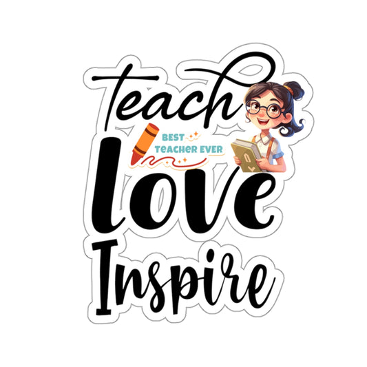 Teach Love Inspire Back To School Kiss-Cut Stickers, First Grade Squad Kiss-Cut Stickers, Gift for First graders, Ready for School, Back to Learning.