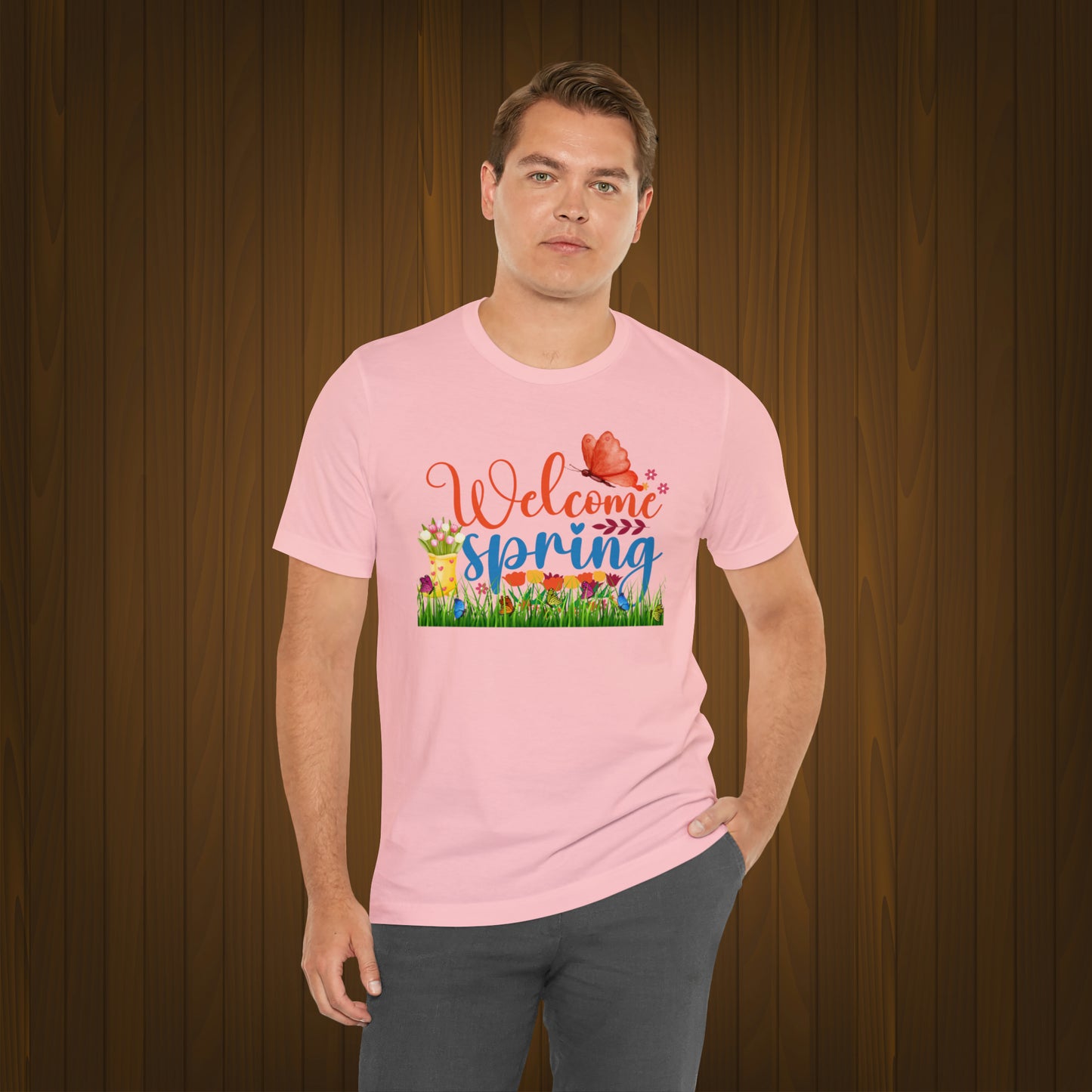 Welcome Spring Unisex T-shirt, Spring Vibes Trendy Shirt.