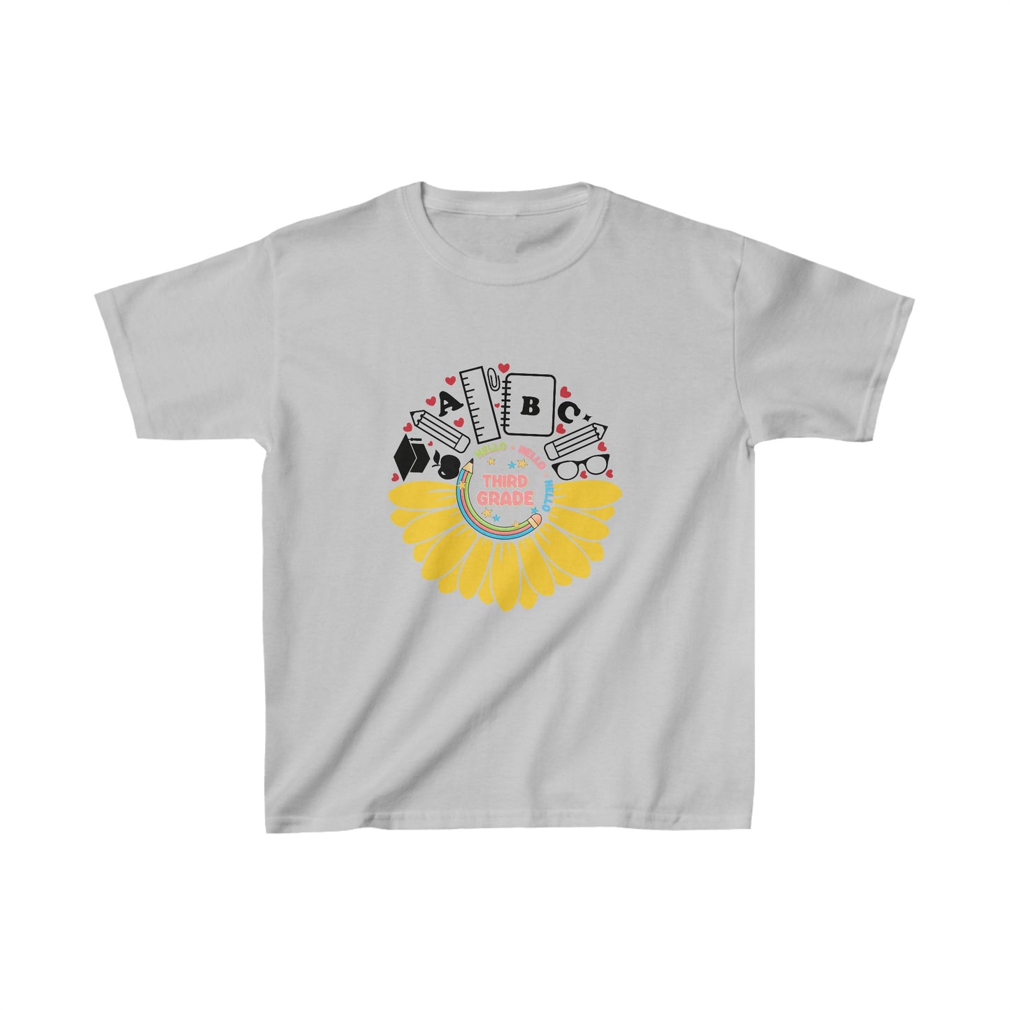 Hello Third Grade Back To School Kids Heavy Cotton™ Tee, First Grade Squad Back To School Kids Heavy Cotton™ Tee, Back to school Kids Shirt, 1st Day Of School Shirt, Back To School Cotton T-Shirt.