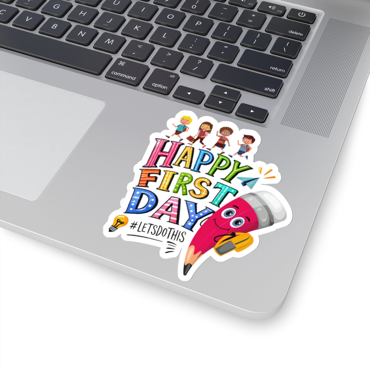 Happy First Day Back To School Kiss-Cut Stickers, First Grade Squad Kiss-Cut Stickers, Gift for First graders, Ready for School, Back to Learning.