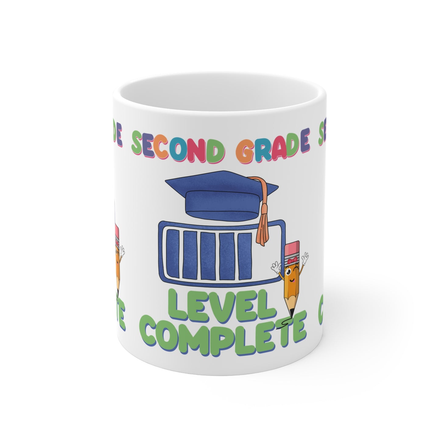 Second Grade Level Complete Mug, Back To School Mug.11oz. Ready To Rule The School Mug.11oz. Ready for School Mug.