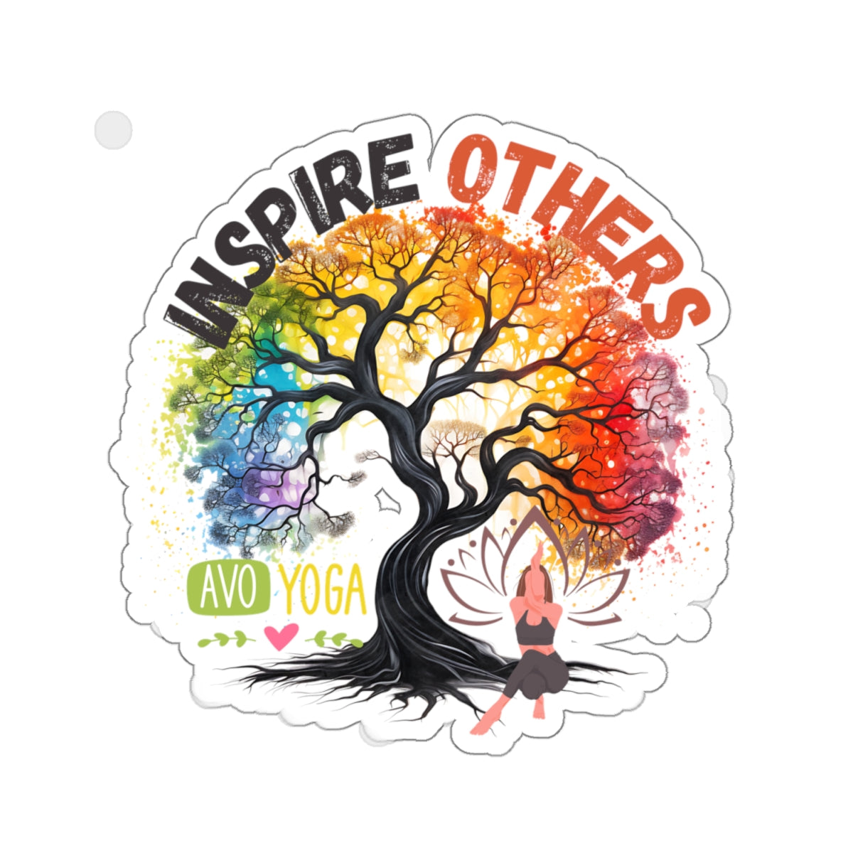 Inspire Others Yoga Kiss-Cut Stickers , Cute Yoga Kiss-Cut Stickers, Mindful Gift, Yoga lovers Kiss-Cut Stickers, Yoga Instructor Gift, Gift For Yoga lovers, Gift For Yogi.