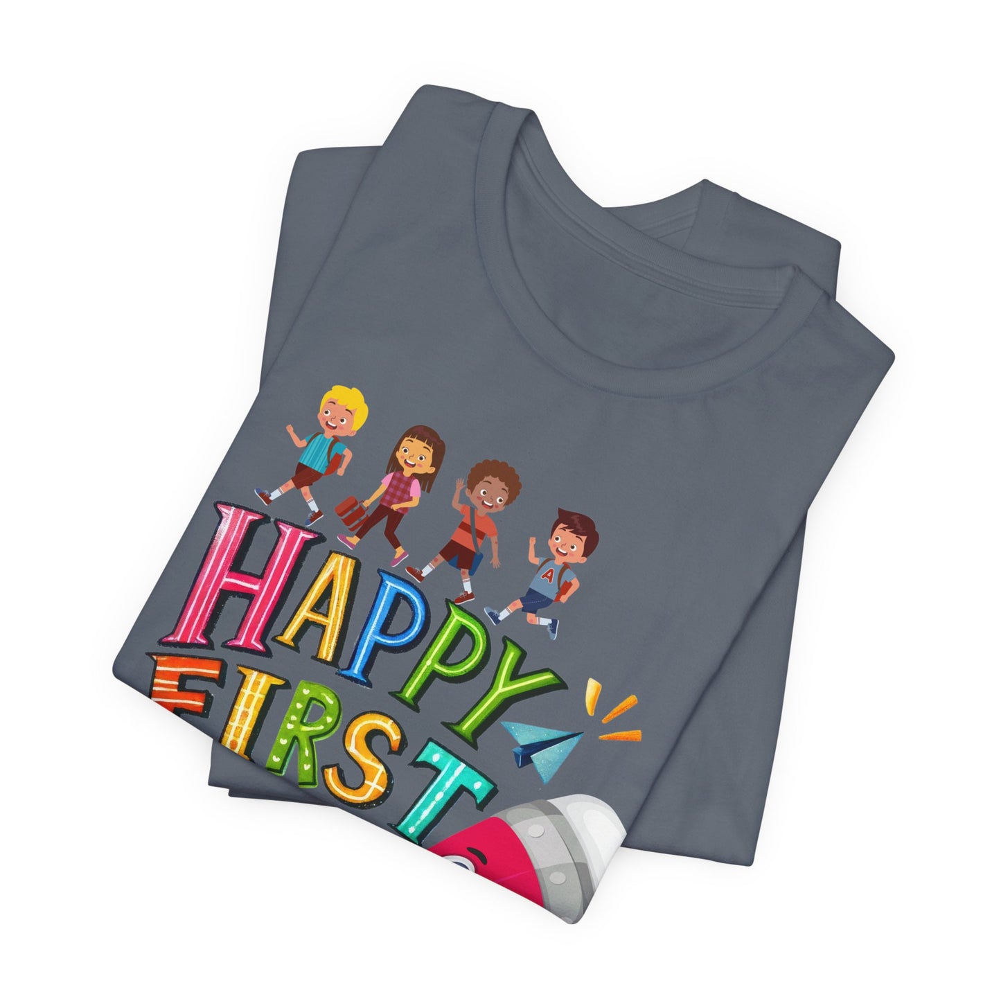 Happy First day T-Shirt, Hello Teacher T-Shirt, Back To School T-Shirt, Teach Love Inspire Teacher Shirt, Teacher Back To school unisex jersey short sleeve.First Day Vibes T-Shirt.