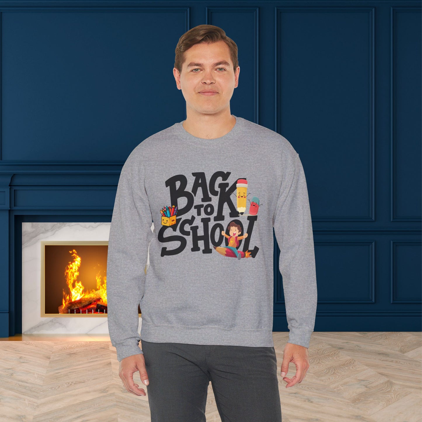 Back To school unisex heavy blend crewneck sweatshirt, We Love Teachers Sweatshirt,Teacher Back To school  Sweatshirt. First Day Vibes Sweatshirt.