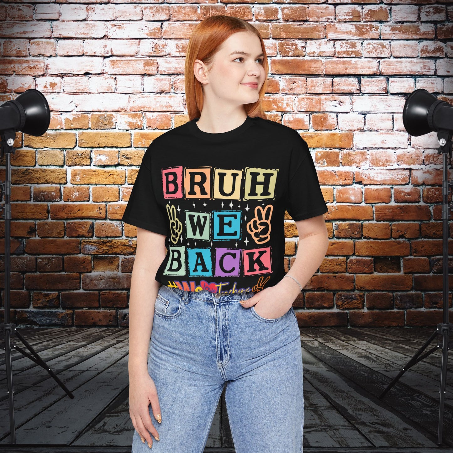 Bruh We Back T-Shirt, We Love Teachers T-Shirt, Back To School T-Shirt, Teach Love Inspire Teacher Shirt, Teacher Back To school unisex jersey short sleeve.First Day Vibes T-Shirt.