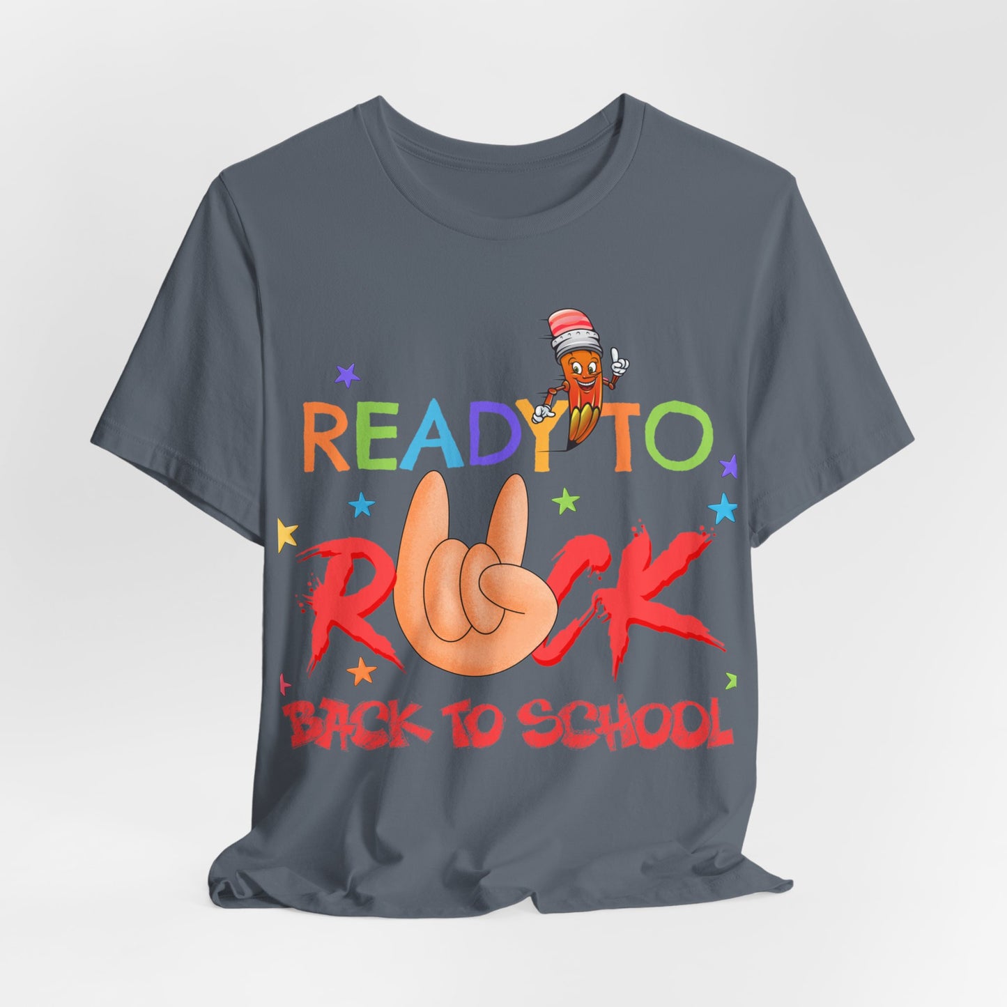 Ready To Rock T-Shirt, Back To School T-Shirt, Teach Love Inspire Teacher Shirt, Teacher Back To school unisex jersey short sleeve.First Day Vibes T-Shirt.