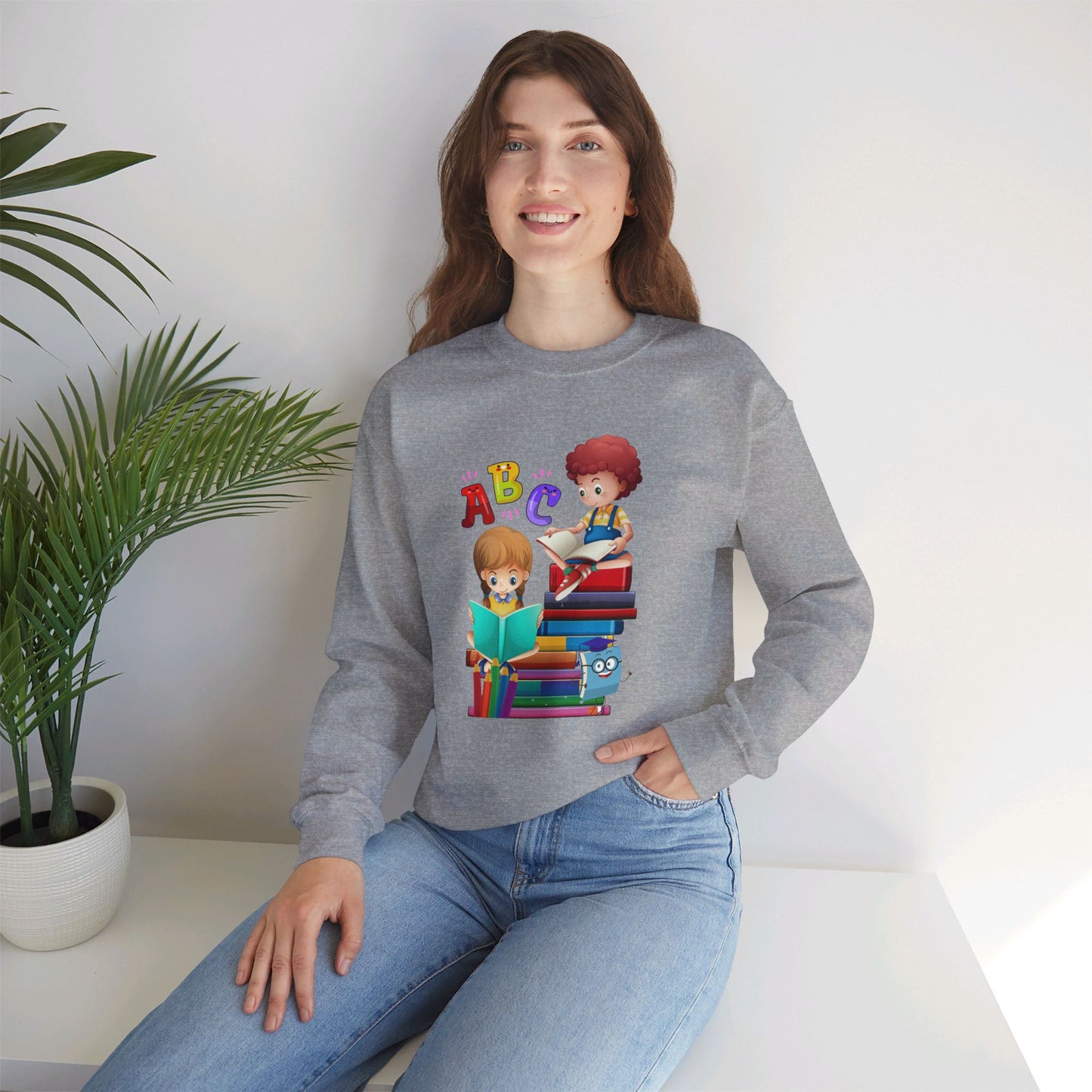 We Love Teachers Sweatshirt, Back To school unisex heavy blend crewneck sweatshirt, Teacher Back To school  Sweatshirt. First Day Vibes Sweatshirt.