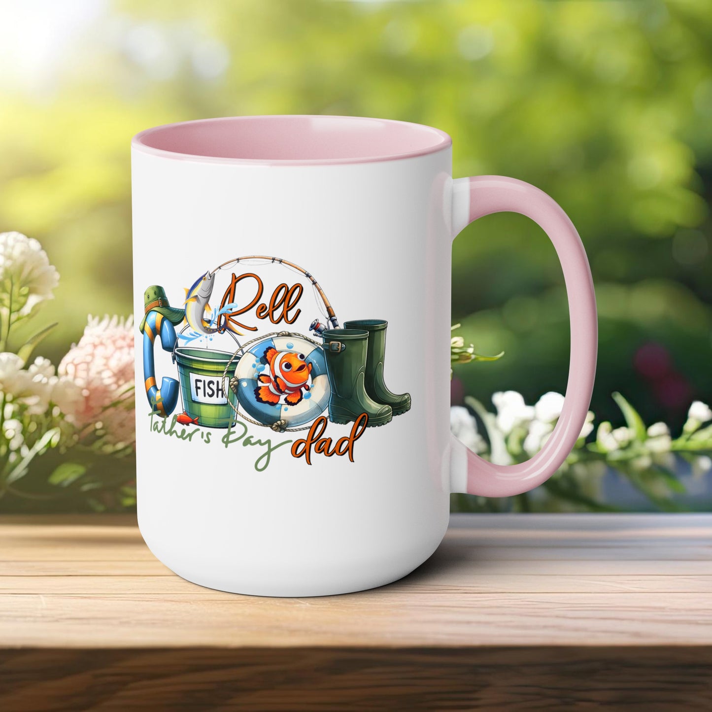 Happy father's dayTow-Tone Coffee Mug.15oz, Gift for Dad, Daddy's Coffee Mug