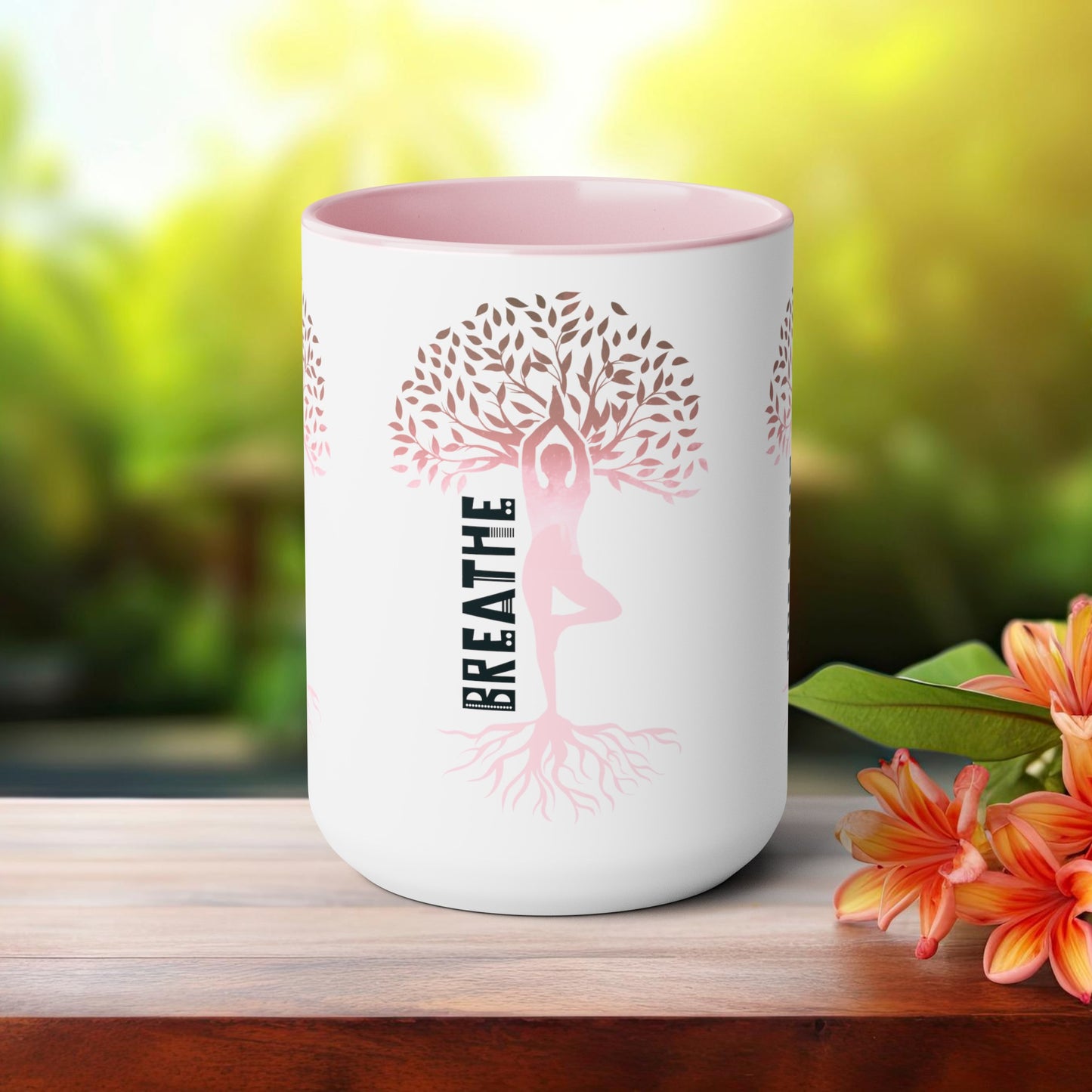 Breathe Yoga Coffee Mug, Cute Yoga Coffee Mug, Yoga lovers Coffee Mug, Yoga Instructor Gift, Gift For Yoga lover, Gift For Yogi.