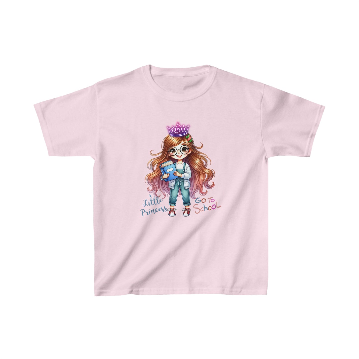 Little Princess Back To School Kids Heavy Cotton™ Tee, Back to school Kids Shirt, 1st Day Of School Shirt, Back To School Cotton T-Shirt.