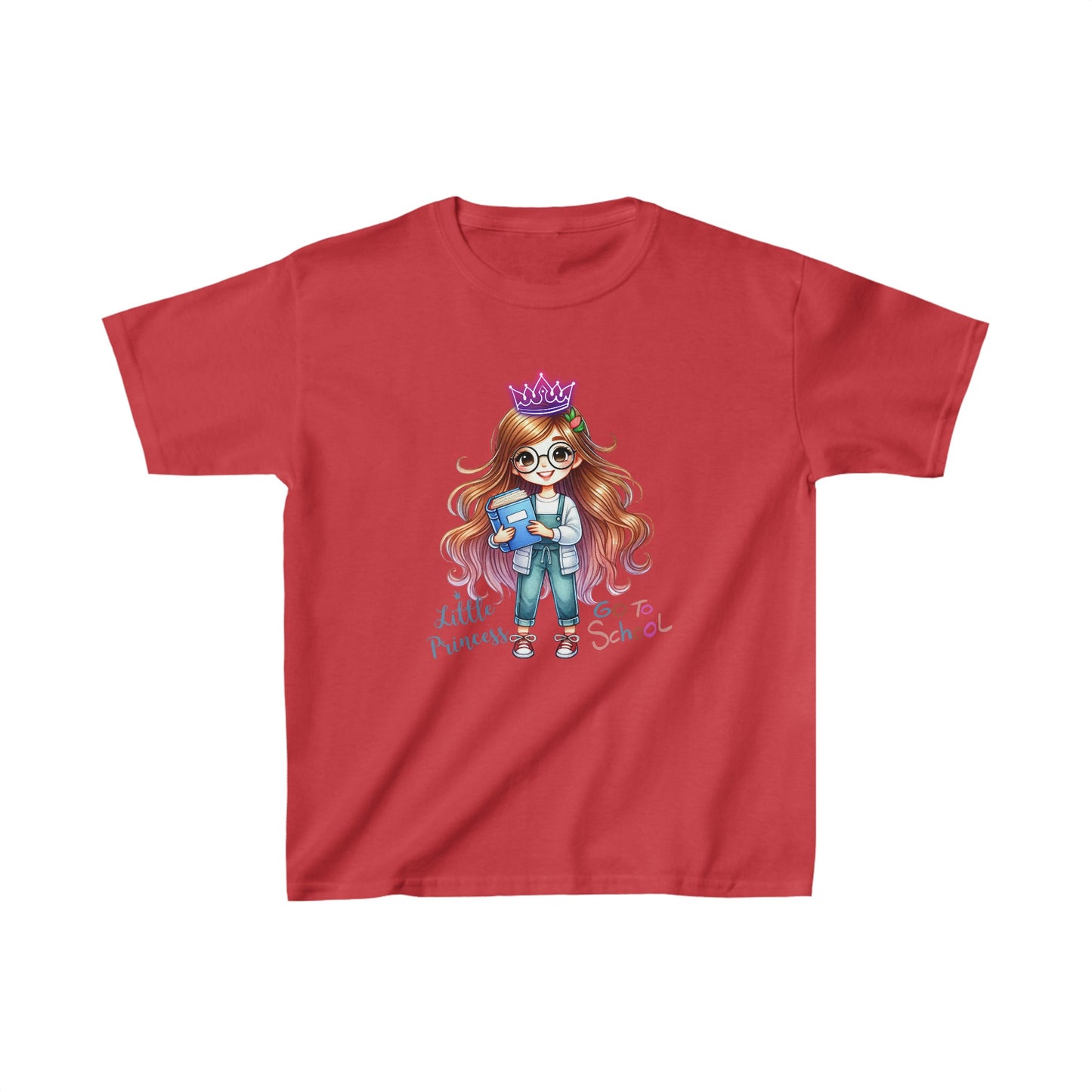 Little Princess Back To School Kids Heavy Cotton™ Tee, Back to school Kids Shirt, 1st Day Of School Shirt, Back To School Cotton T-Shirt.