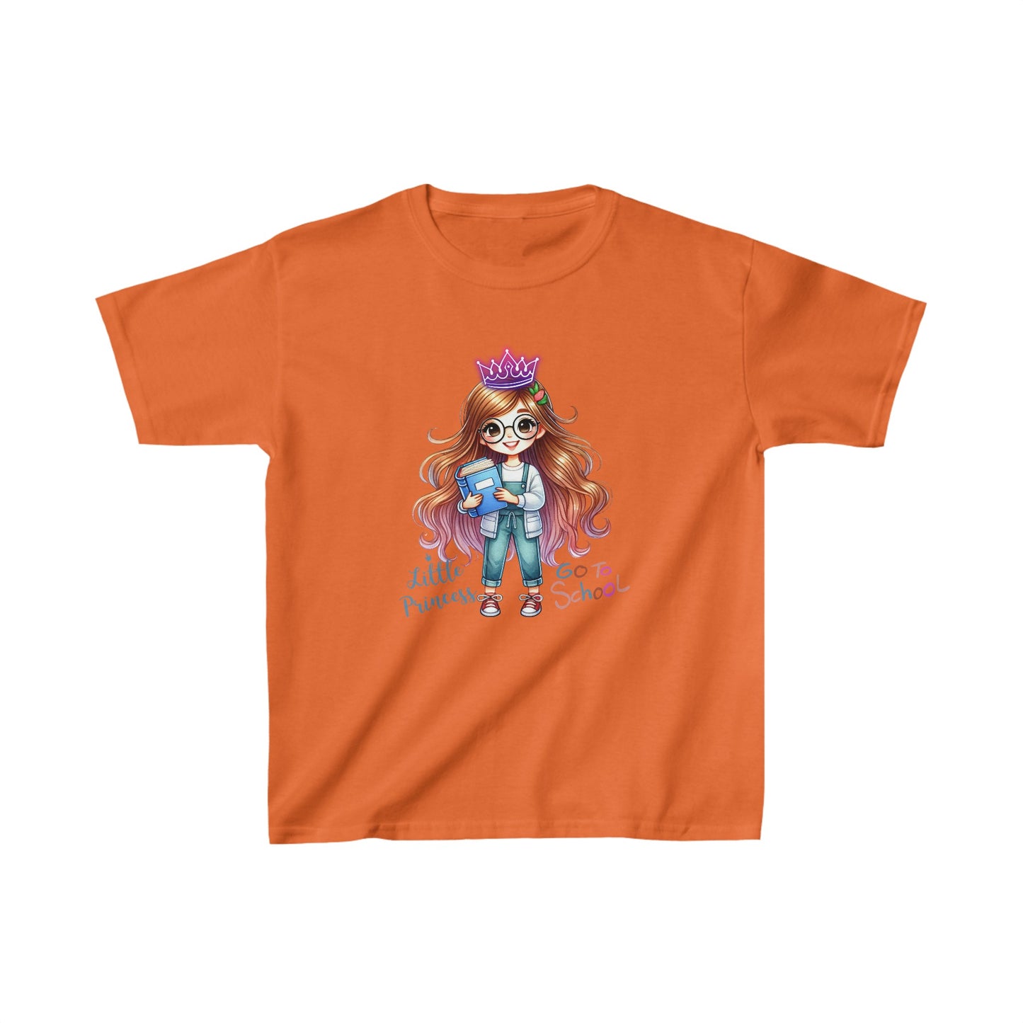 Little Princess Back To School Kids Heavy Cotton™ Tee, Back to school Kids Shirt, 1st Day Of School Shirt, Back To School Cotton T-Shirt.