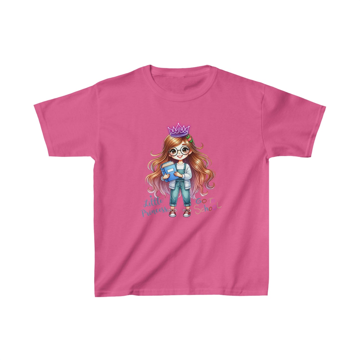 Little Princess Back To School Kids Heavy Cotton™ Tee, Back to school Kids Shirt, 1st Day Of School Shirt, Back To School Cotton T-Shirt.