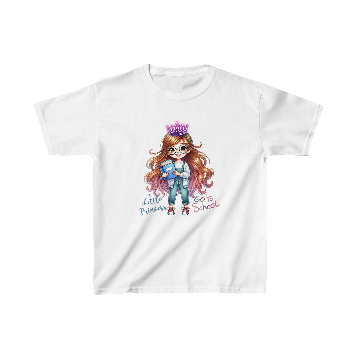 Little Princess Back To School Kids Heavy Cotton™ Tee, Back to school Kids Shirt, 1st Day Of School Shirt, Back To School Cotton T-Shirt.