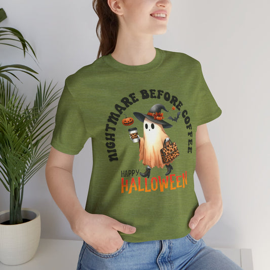 Nightmare Before coffee Happy Halloween T-shirt, Happy Halloween T-shirt, Trick Or Treat T-shirt, Halloween T-shirt, Cool Halloween T-shirt, Spooky T-shirt,