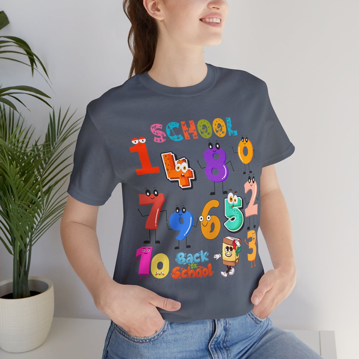 1 2 3 Back To School T-Shirt, Love Teach Inspire T-Shirt, Back To School T-Shirt, Teacher Back To school unisex jersey short sleeve.First Day Vibes T-Shirt.