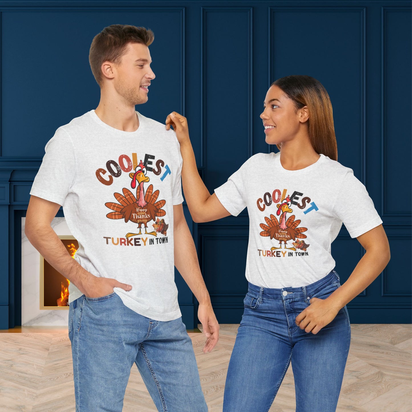 Coolest Turkey InTown T-shirt, Happy Thanksgiving T-shirt, Happy thanksgiving 2024 T-shirt, Thanksgiving Gift,Turkey Shirt, Family Thanksgiving, Holiday Outfit.