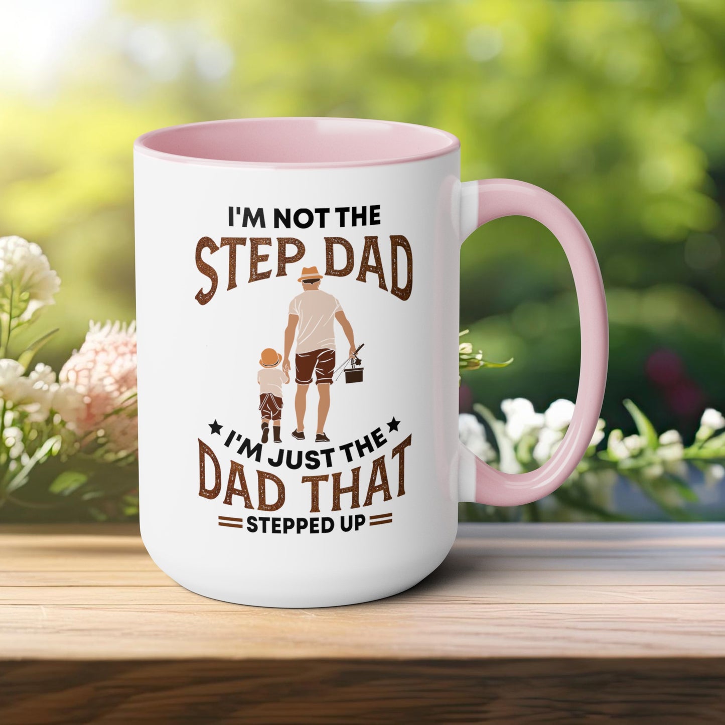 Happy father's dayTow-Tone Coffee Mug.15oz, Gift for Dad, Daddy's Coffee Mug