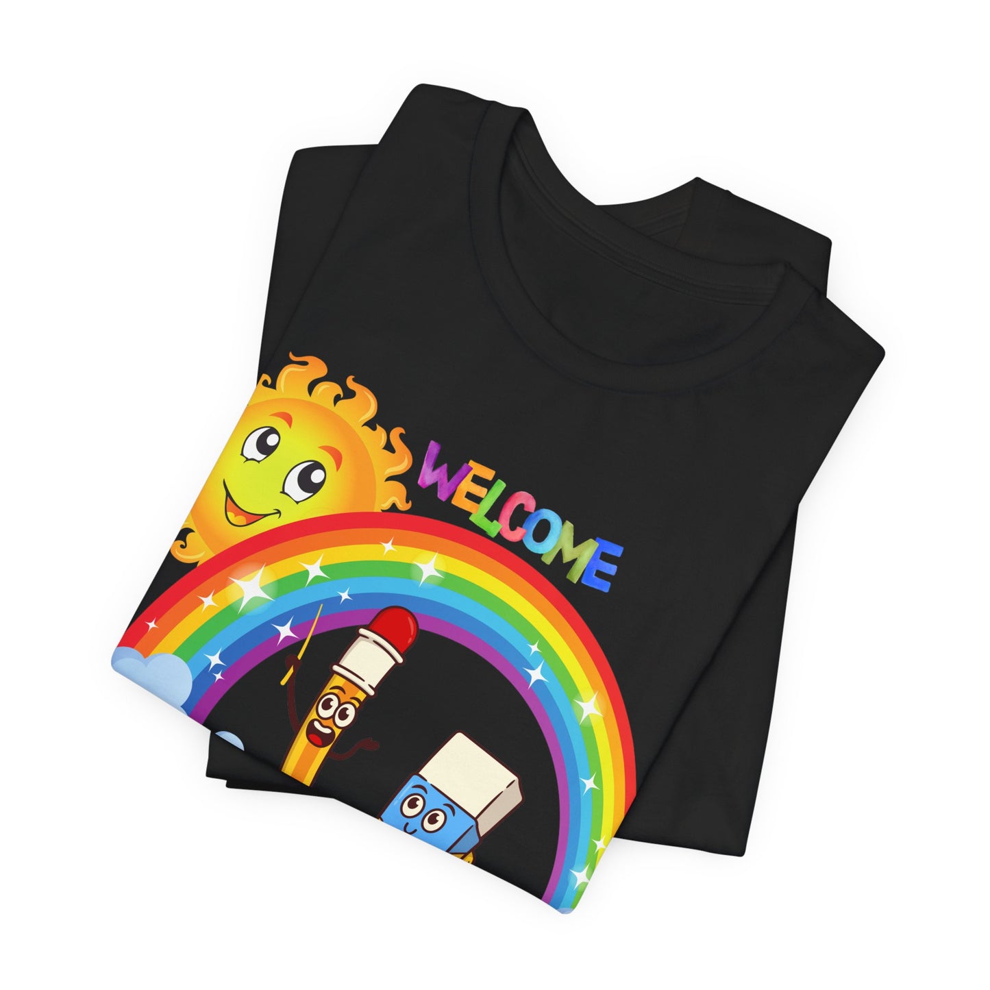 Welcome Back To School T-Shirt, Hello Teacher T-Shirt, Back To School T-Shirt, Teach Love Inspire Teacher Shirt, Teacher Back To school unisex jersey short sleeve.First Day Vibes T-Shirt.