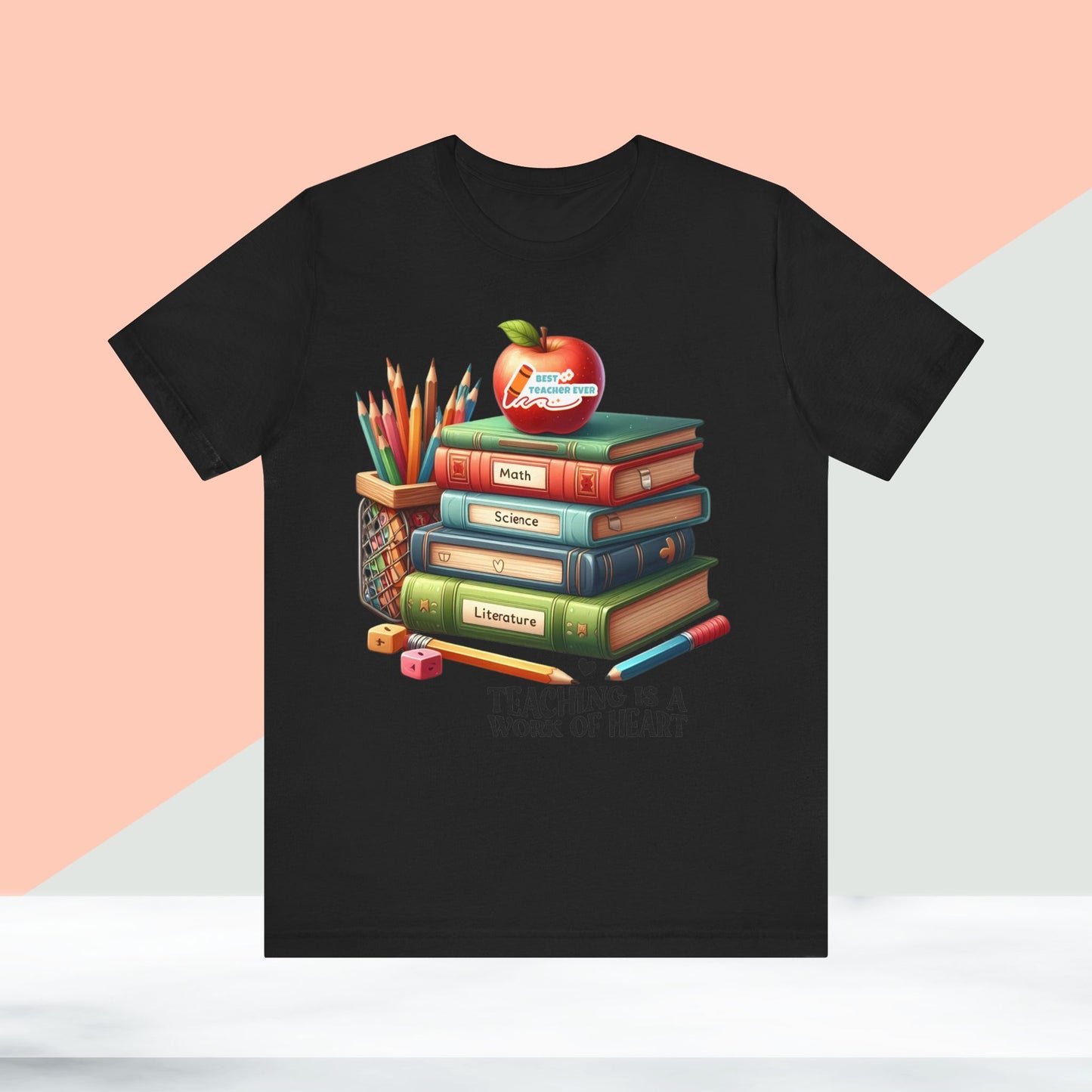 Teaching Is A Work Of Heart T-shirt, Hello Teacher T-Shirt, Back To School T-Shirt, Teach Love Inspire Teacher Shirt, Teacher Back To school unisex jersey short sleeve.First Day Vibes T-Shirt.