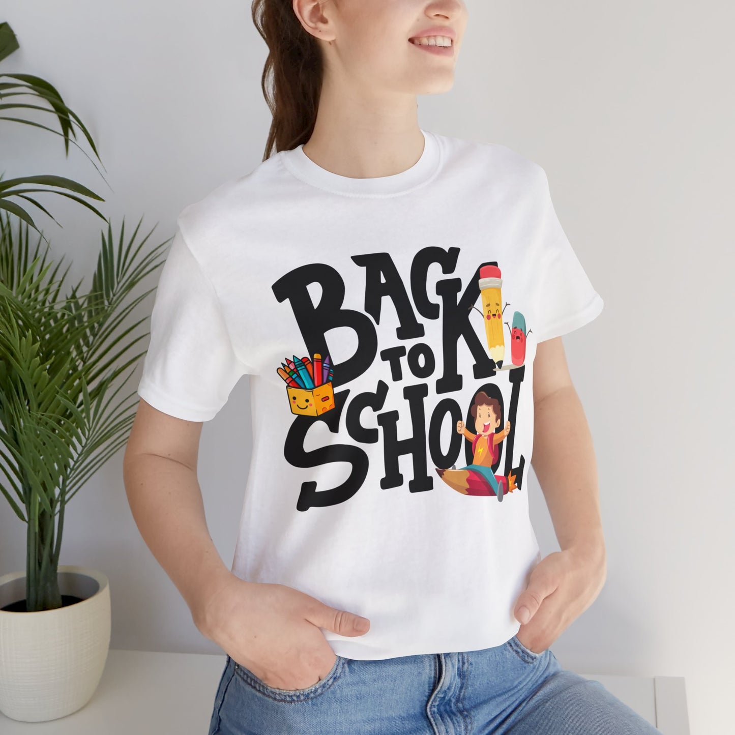 Teacher T-Shirt, Teacher Back To school unisex jersey short sleeve.First Day Vibes T-Shirt.