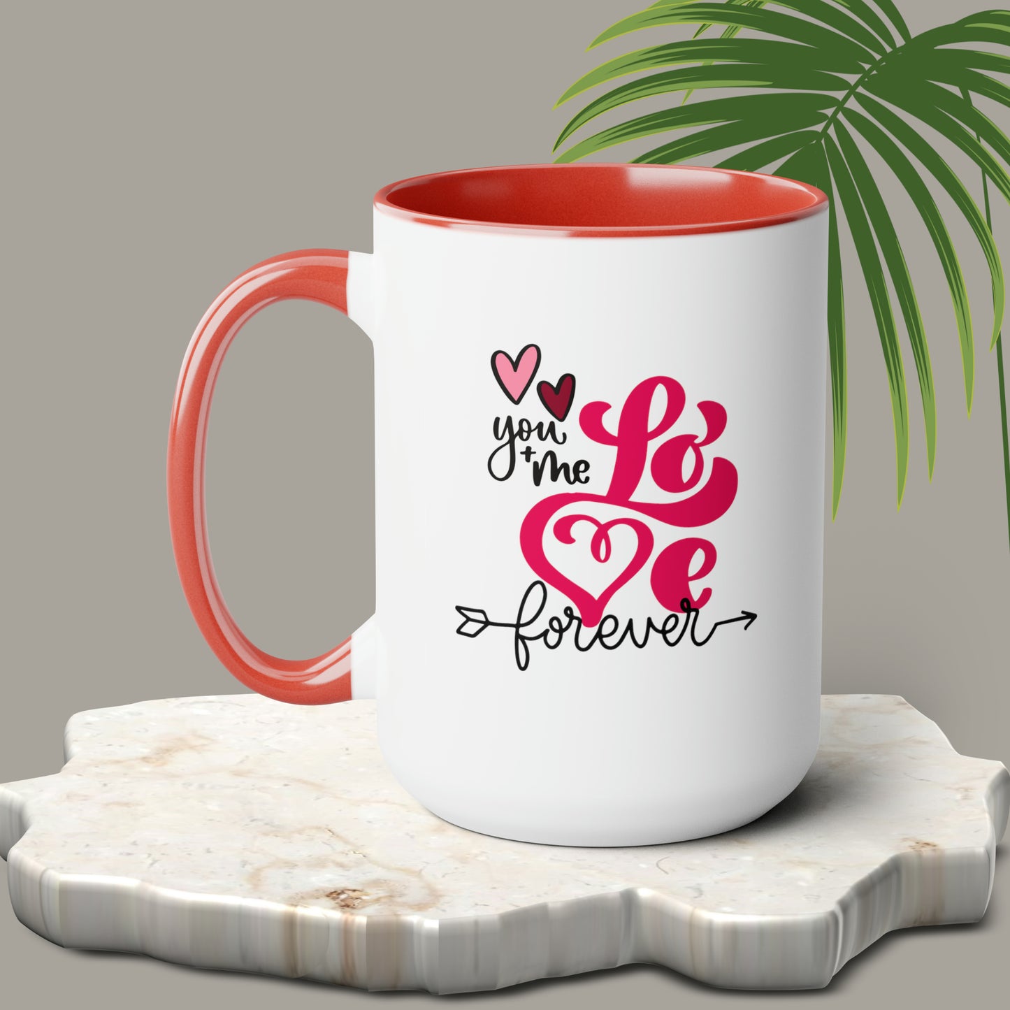 Happy valentines day Two-Tone Coffee Mugs, 15oz