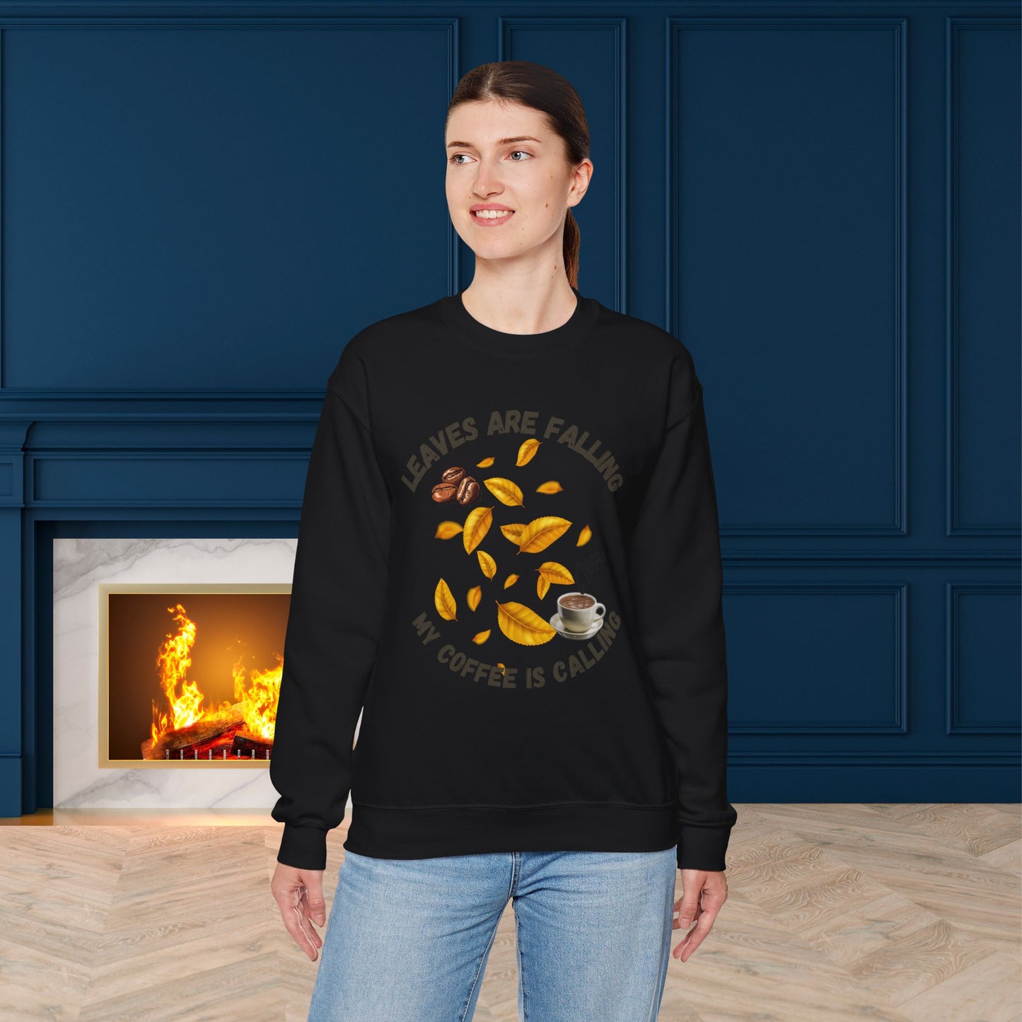 Leaves Are Falling Sweatshirt, HappyThanksgiving Sweatshirt - Unisex Heavy Blend, Happy Thanksgiving2024 Sweatshirt, Thanksgiving Gift, Festive Sweatshirt.