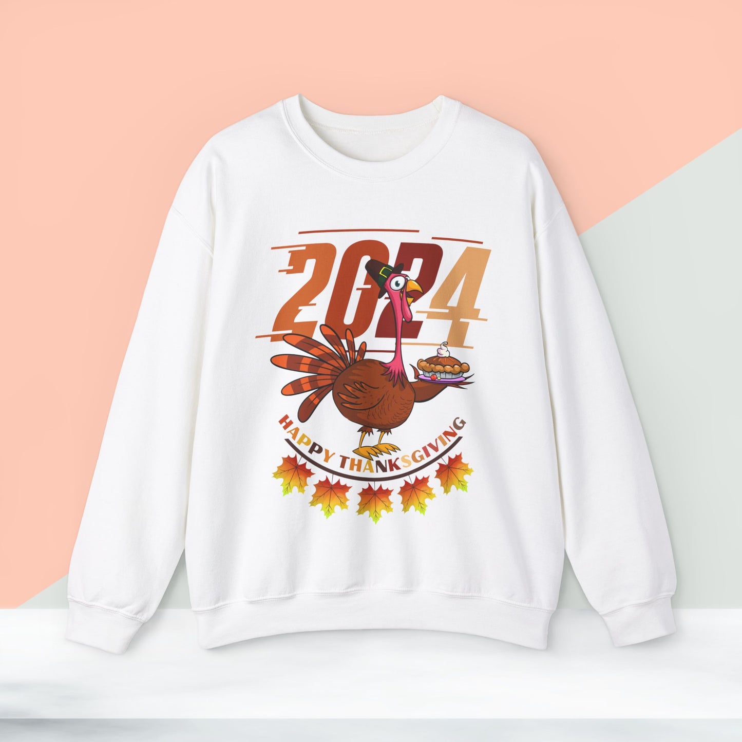 Happy Thanksgiving Turkey Sweatshirt - Unisex Heavy Blend, Happy Thanksgiving2024 Sweatshirt, Thanksgiving Gift, Festive Sweatshirt.