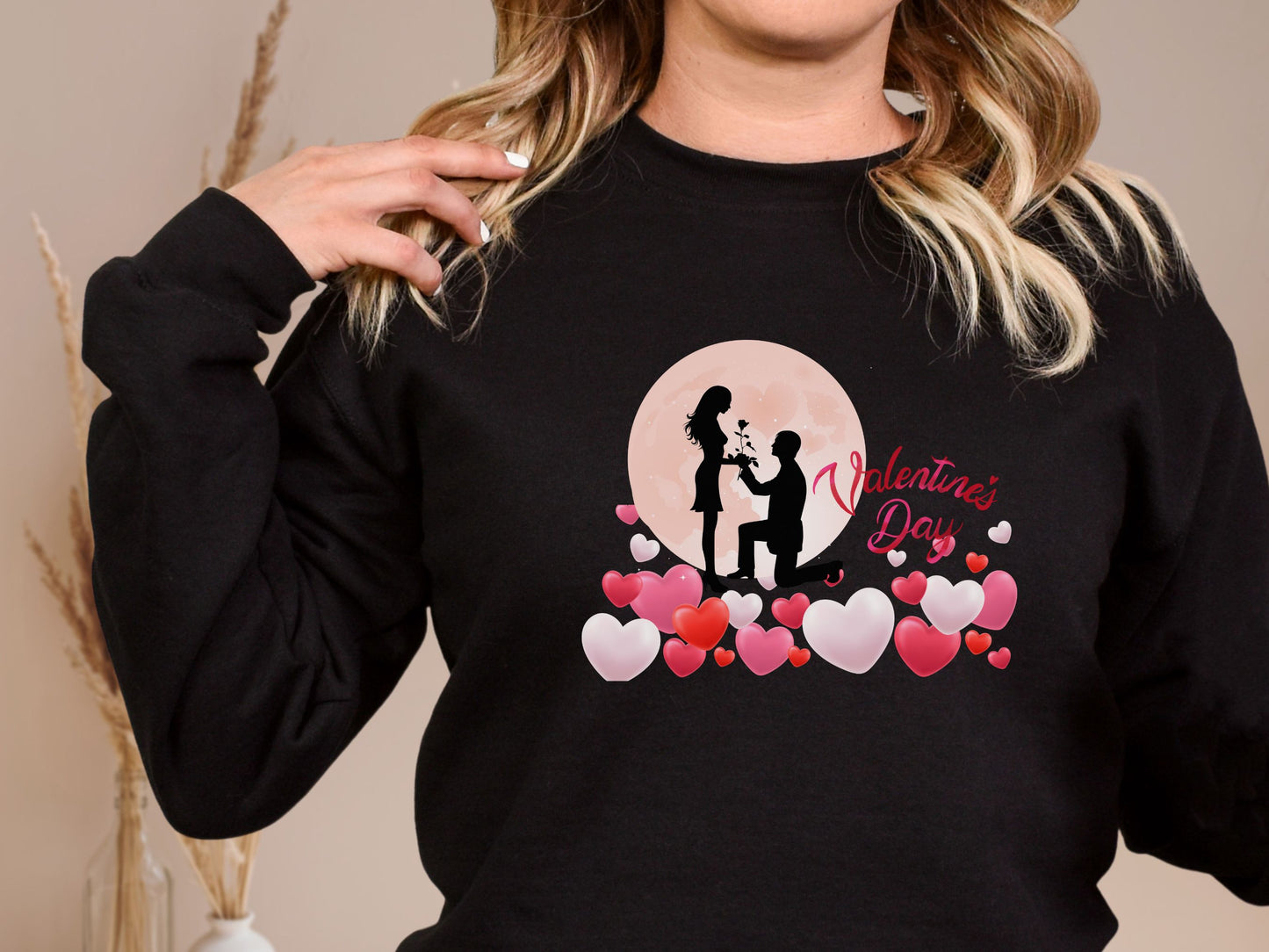 Happy valentines day Unisex Heavy Blend™ Crewneck Sweatshirt