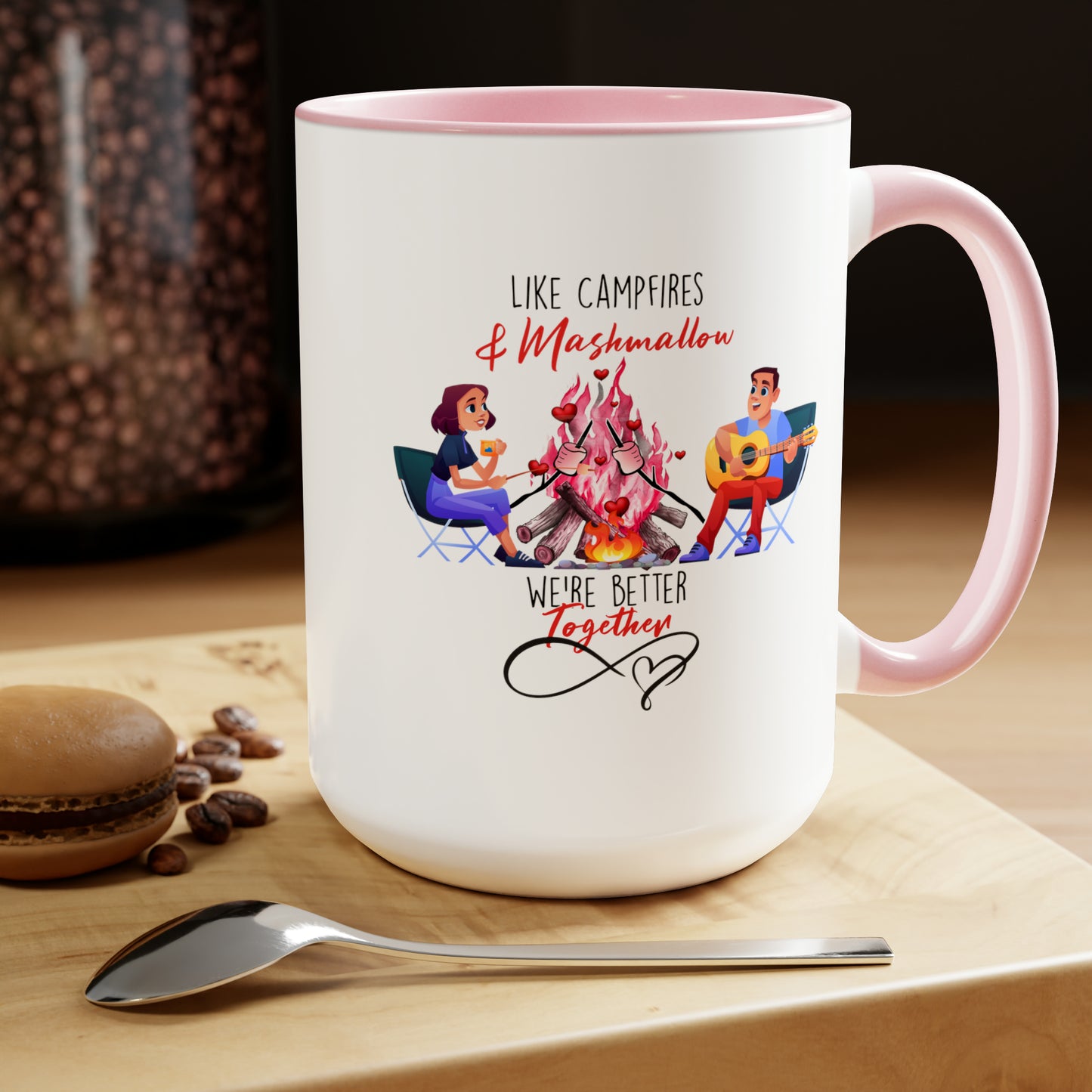 Happy valentines day Two-Tone Coffee Mugs, 15oz