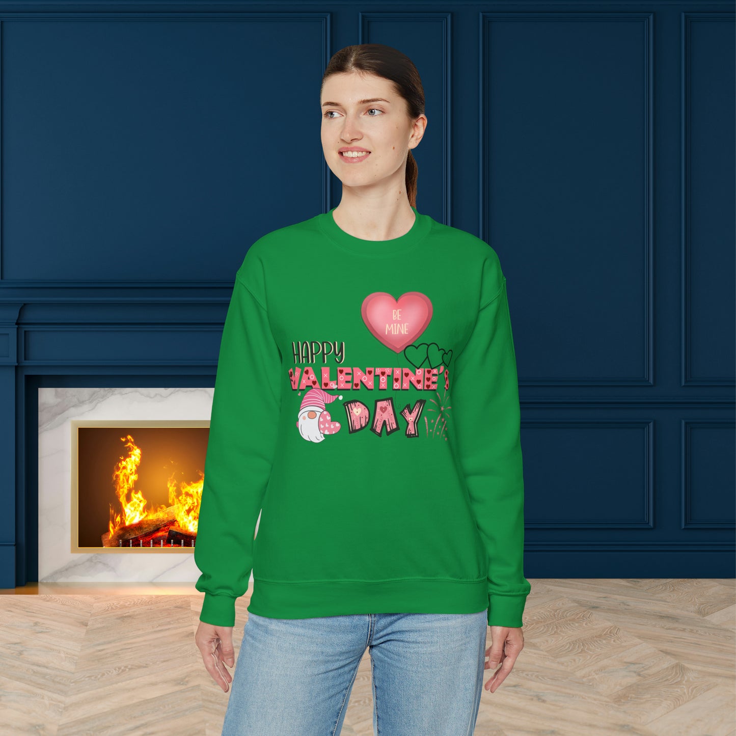 Happy valentines day Unisex Heavy Blend™ Crewneck Sweatshirt