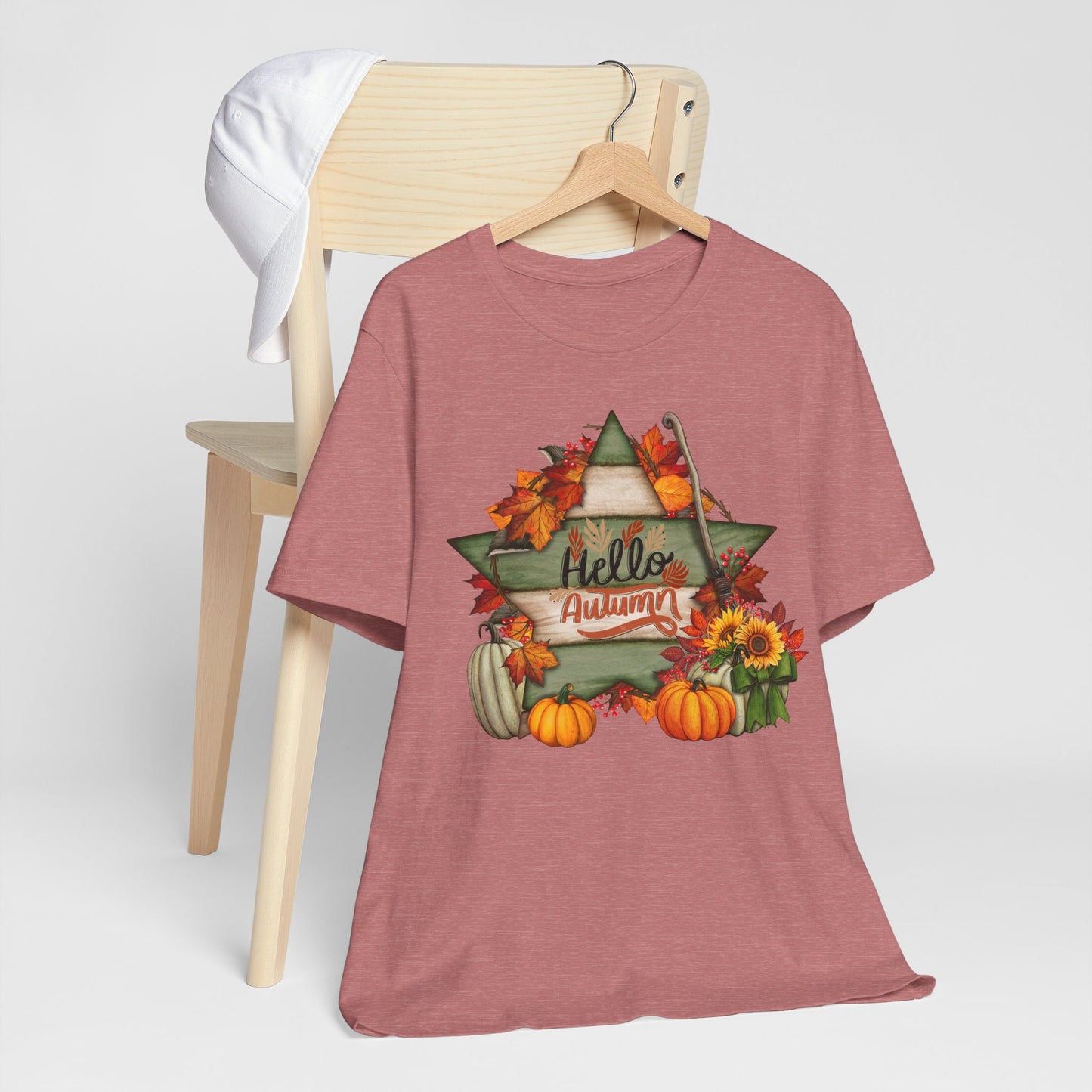 Hello Autumn Thanksgiving T-shirt, Happy thanksgiving 2024 T-shirt, Thanksgiving Gift,Turkey Shirt, Family Thanksgiving, Holiday Outfit.