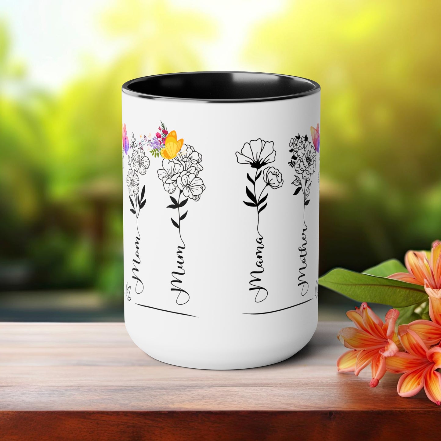 Happy Mother's dayTow-Tone Coffee Mug.15oz, Gift for mom, Mama's Coffee Mug