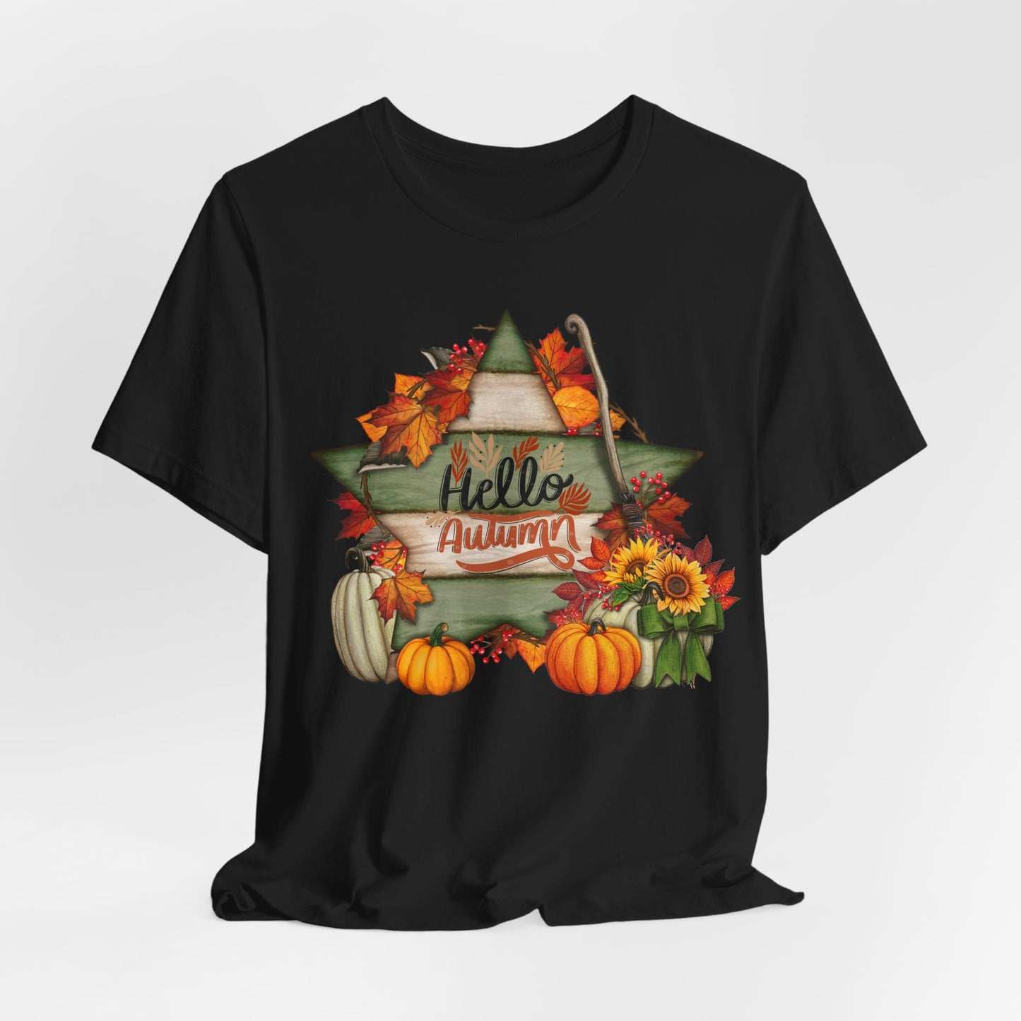 Hello Autumn Thanksgiving T-shirt, Happy thanksgiving 2024 T-shirt, Thanksgiving Gift,Turkey Shirt, Family Thanksgiving, Holiday Outfit.