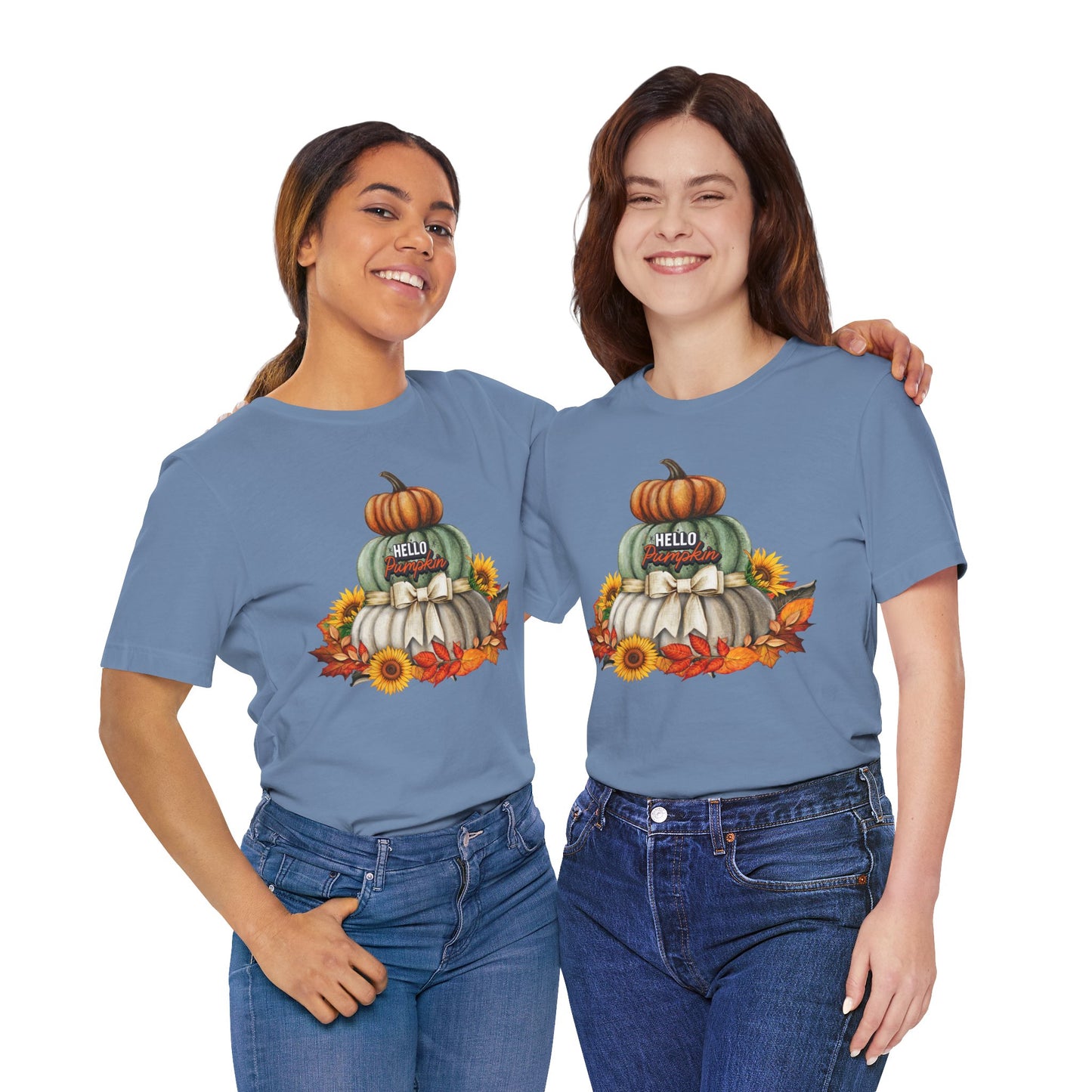 Hello Pumpkin Thanksgiving T-shirt, Happy thanksgiving 2024 T-shirt, Thanksgiving Gift,Turkey Shirt, Family Thanksgiving, Holiday Outfit.