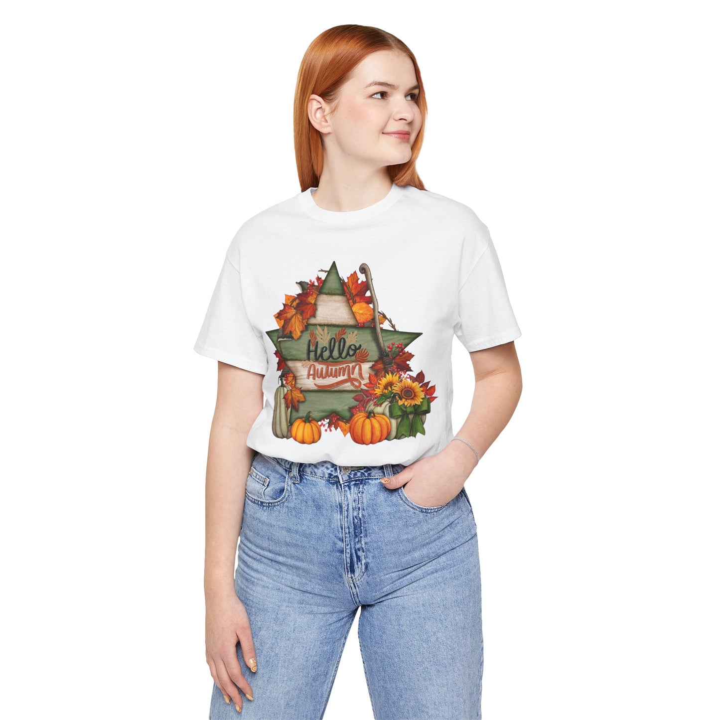 Hello Autumn Thanksgiving T-shirt, Happy thanksgiving 2024 T-shirt, Thanksgiving Gift,Turkey Shirt, Family Thanksgiving, Holiday Outfit.