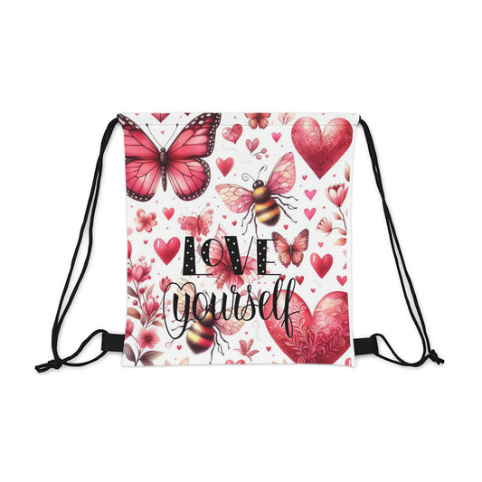 Happy Valentines Day Drawstring Bag