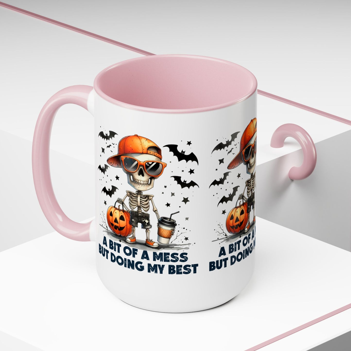 Happy Halloween Coffee Mug,  Let's Go Halloween Coffee Mug, Trick or Treat Halloween Coffee Mug, Cute Skeleton Coffee Mug, Spooky Season Halloween Coffee Mug.