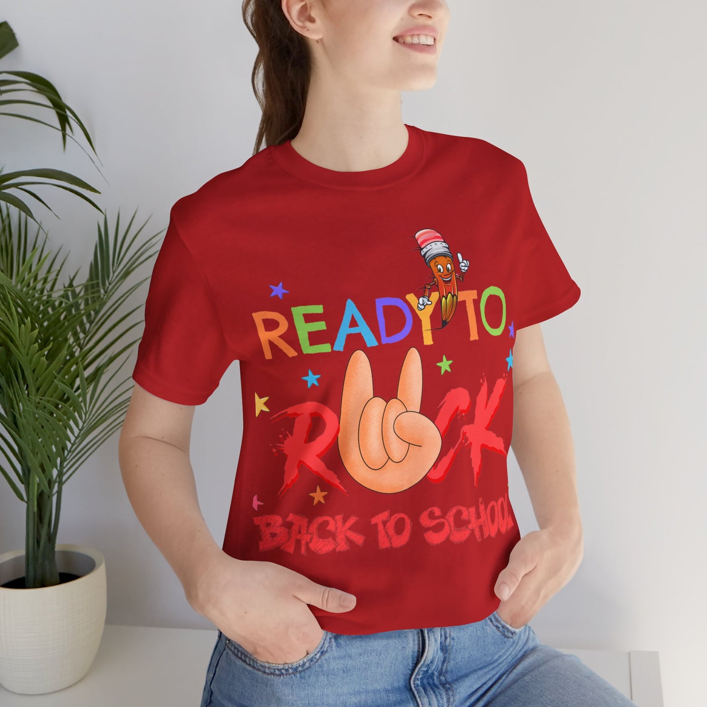 Ready To Rock T-Shirt, Back To School T-Shirt, Teach Love Inspire Teacher Shirt, Teacher Back To school unisex jersey short sleeve.First Day Vibes T-Shirt.