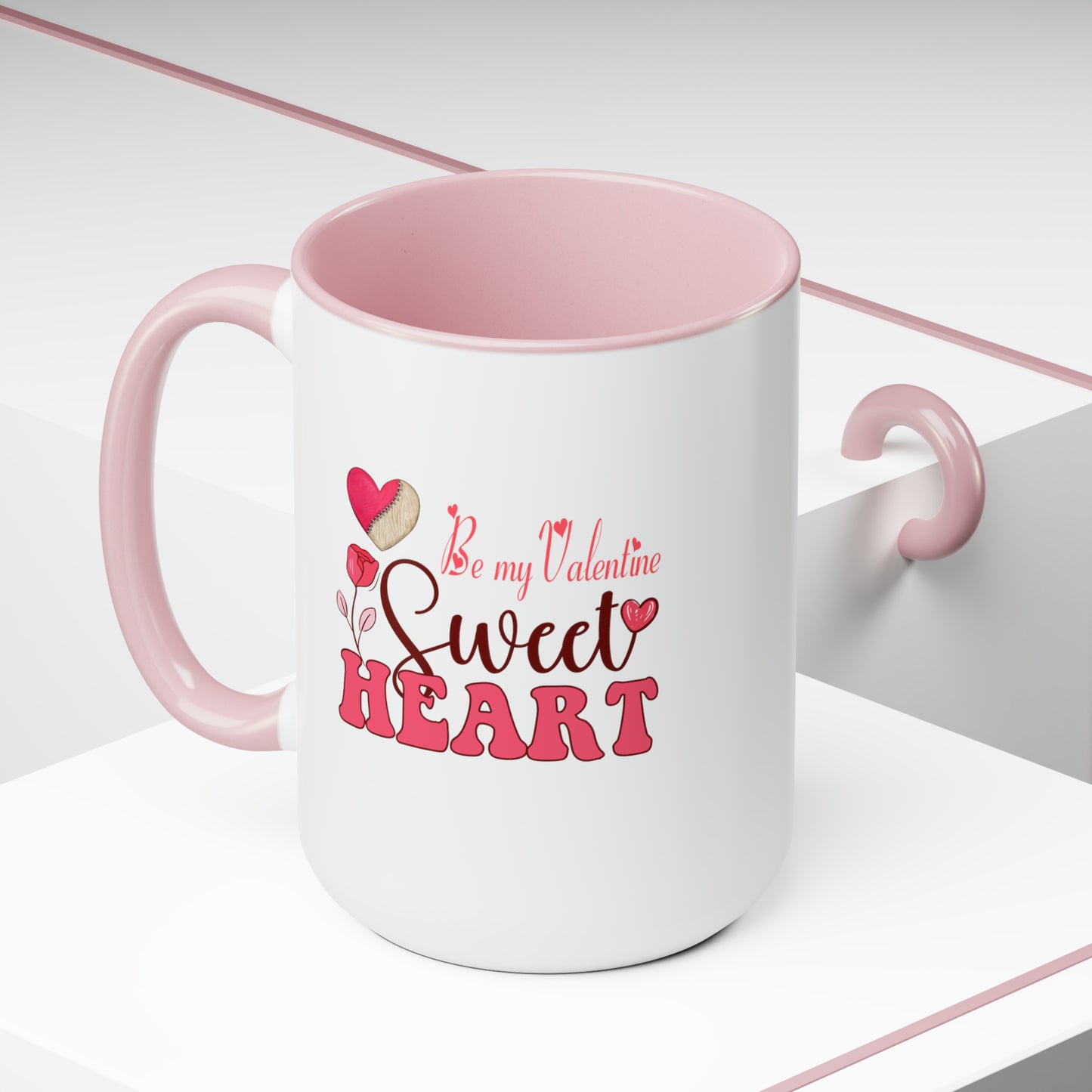 Happy valentines day Two-Tone Coffee Mugs, 15oz