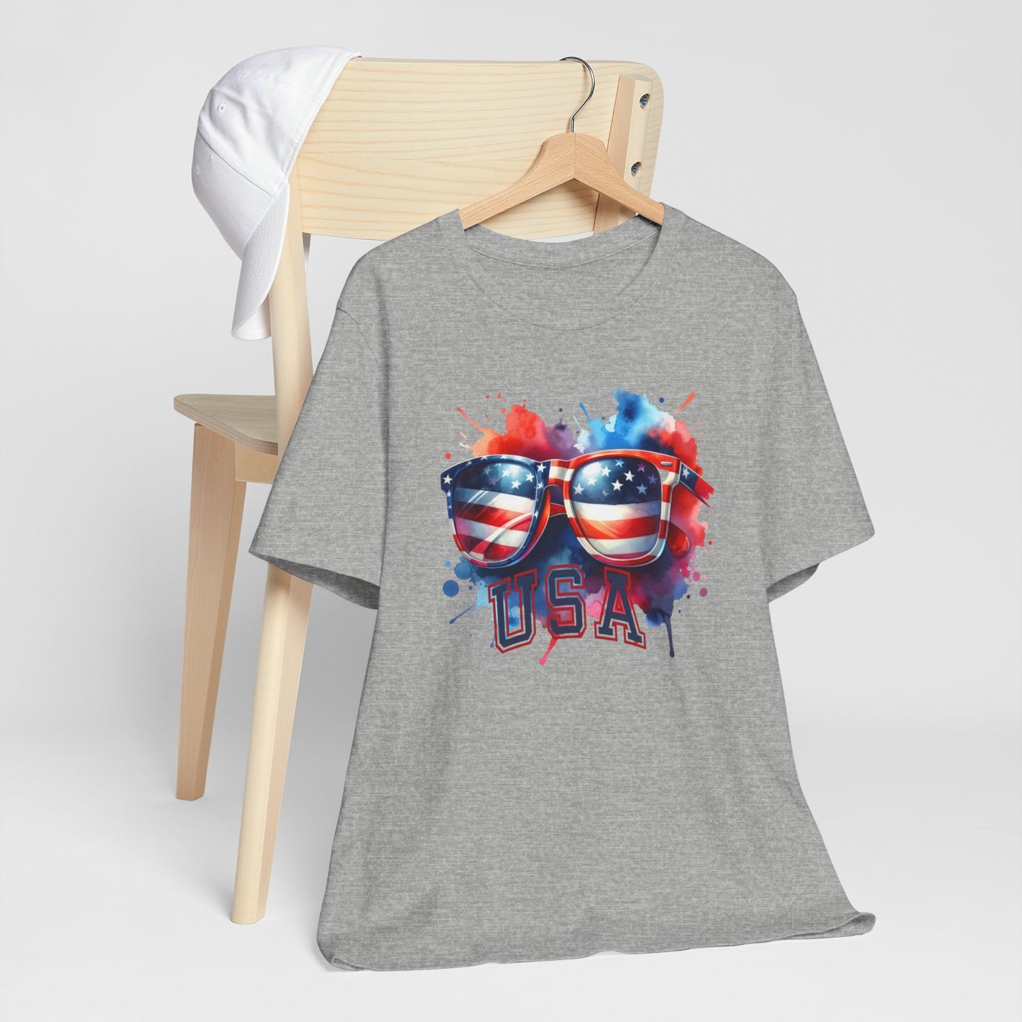 4th of July T-shirt, Sweet Land Of Liberty T-Shirt, Fourth of July unisex jersey short sleeve, America, Flag, Peace Love America. Proud To Be An American, Red White Blue.